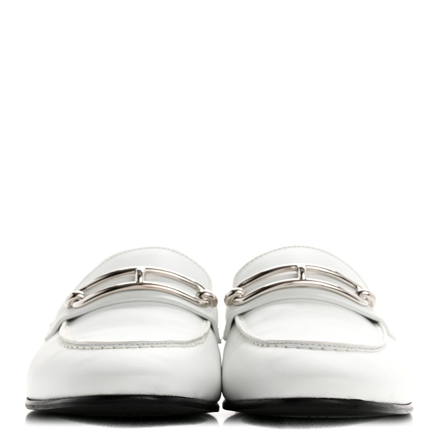 Calfskin Womens Colette Loafers 37.5 White