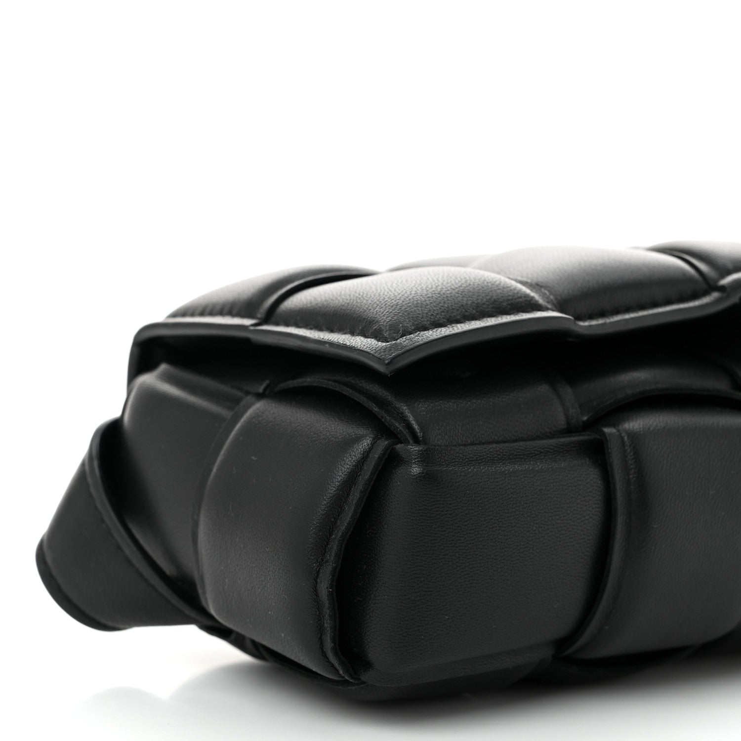 Nappa Maxi Intrecciato Padded The Belt Cassette Bag Black