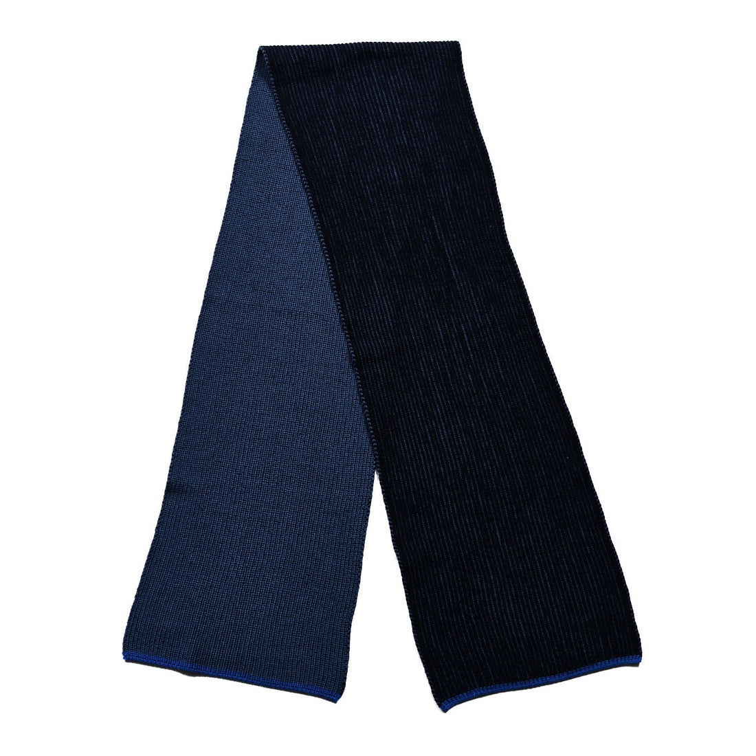 Wool Upside Down Scarf Navy Blue