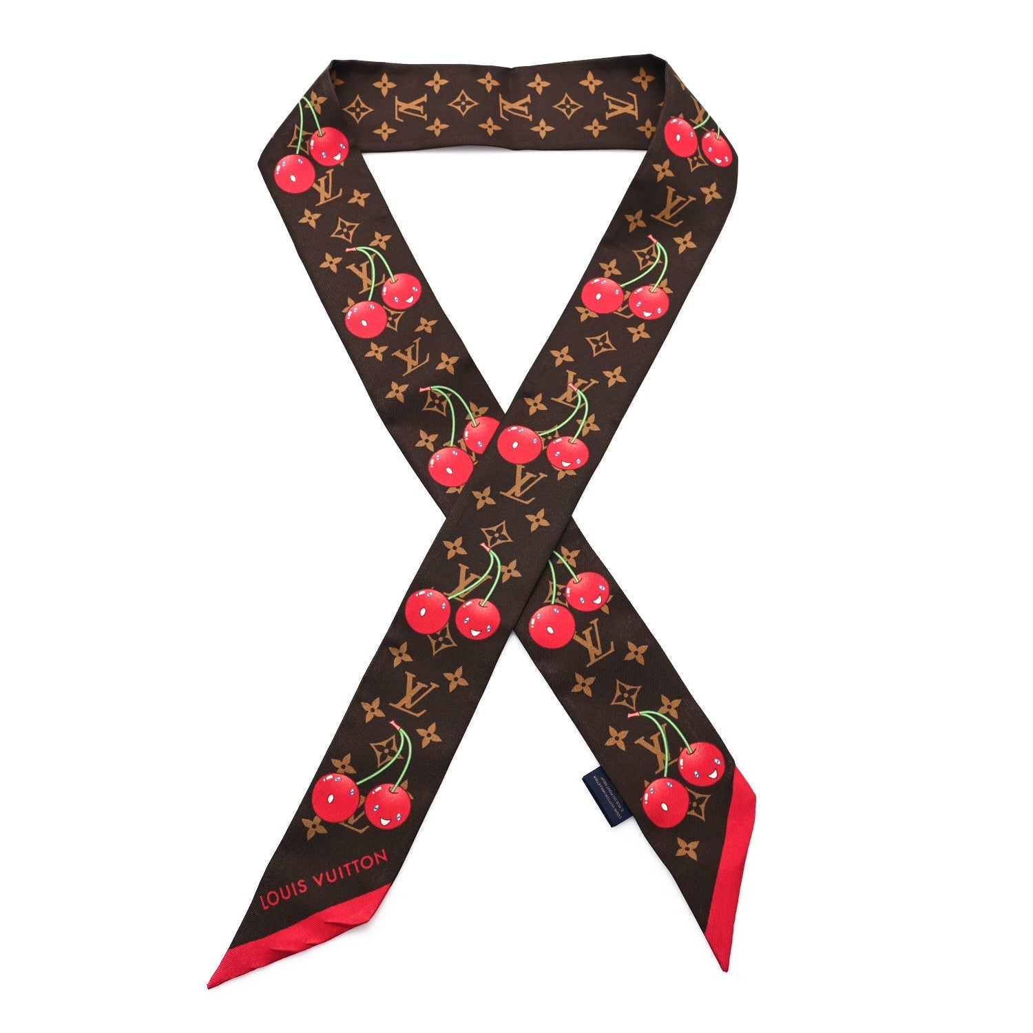 LV X TM Silk Monogram Cerises Bandeau Brown