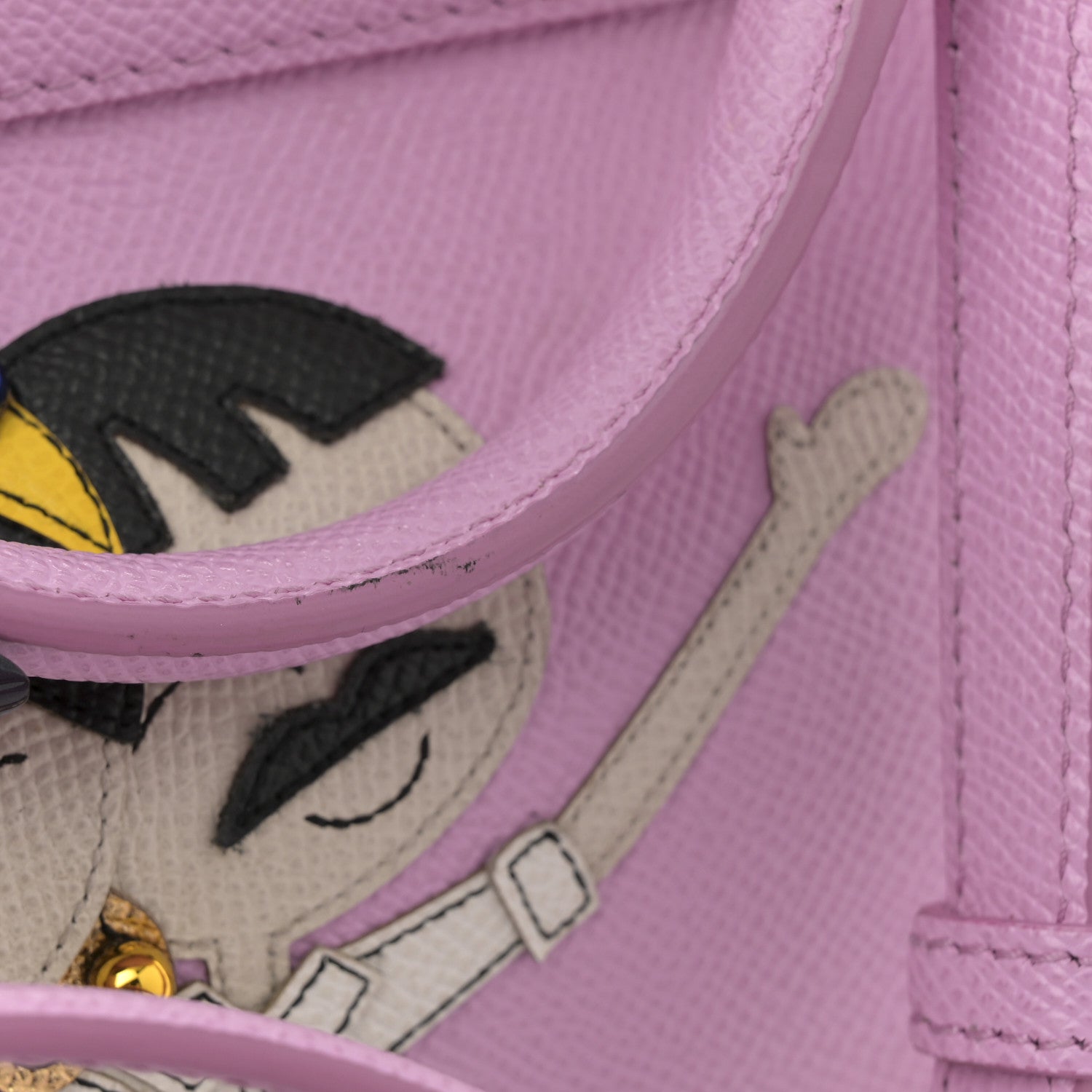 Dauphine Studded Medium DG Family Patch Miss Sicily Satchel Pink Rosa Chiaro