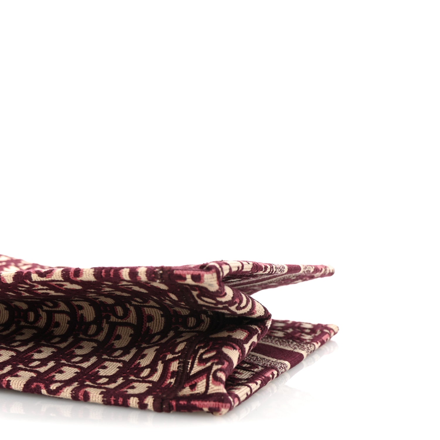 Oblique Medium Book Tote Burgundy Multicolor