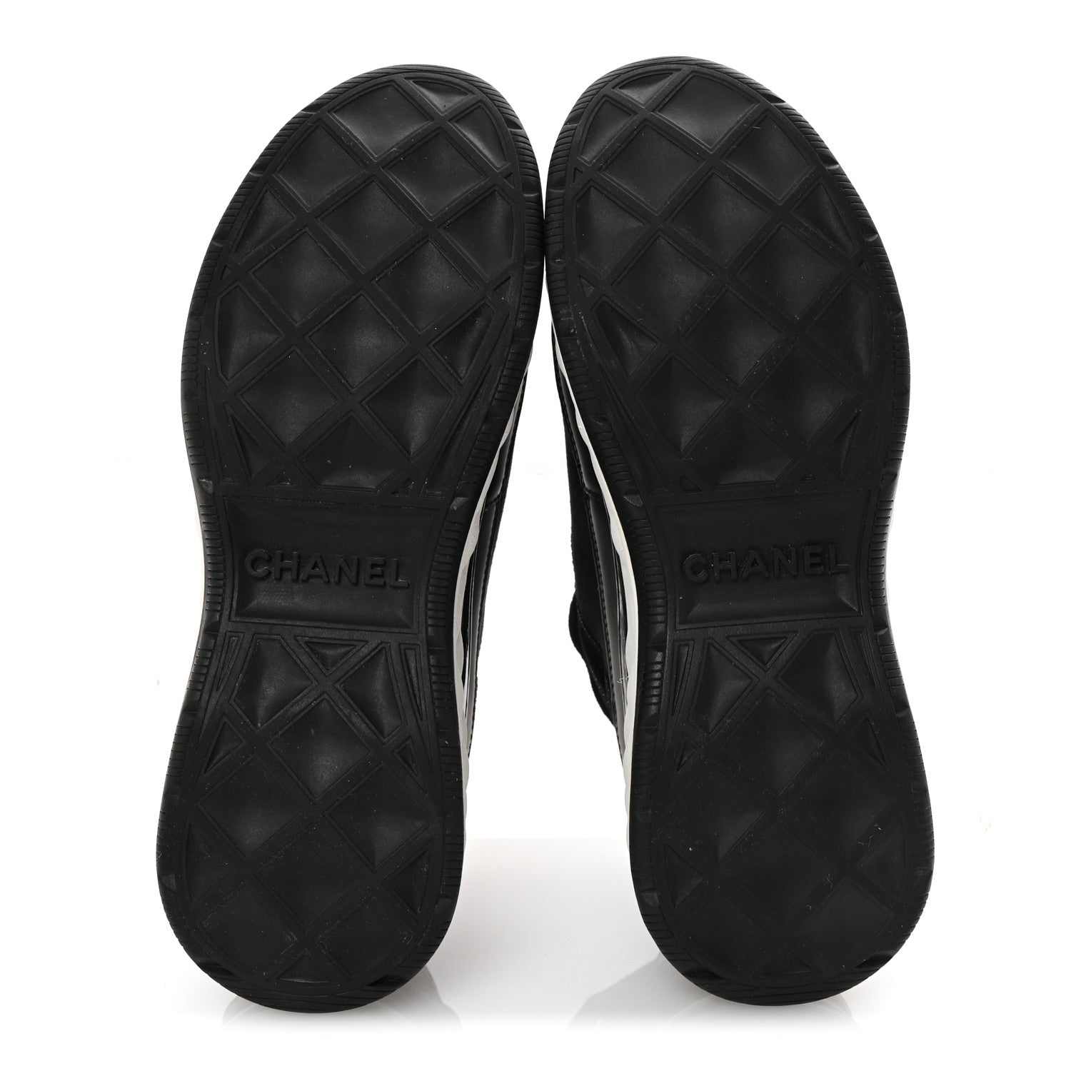 Velvet Calfskin Mixed Fibers CC Sneakers 38 Black