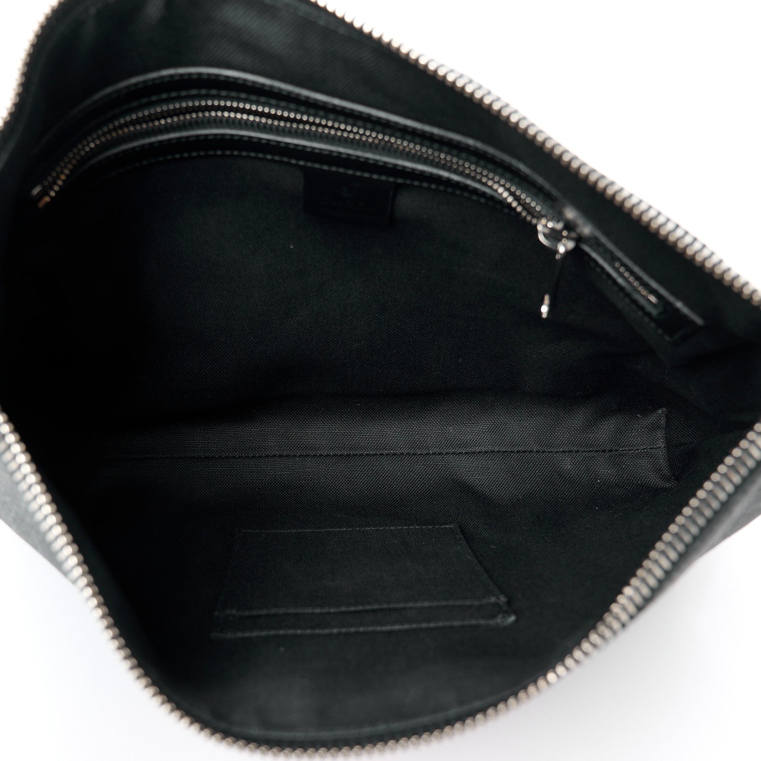 Soft GG Supreme Monogram Appia Calfskin Web East West Messenger Bag Black Grey