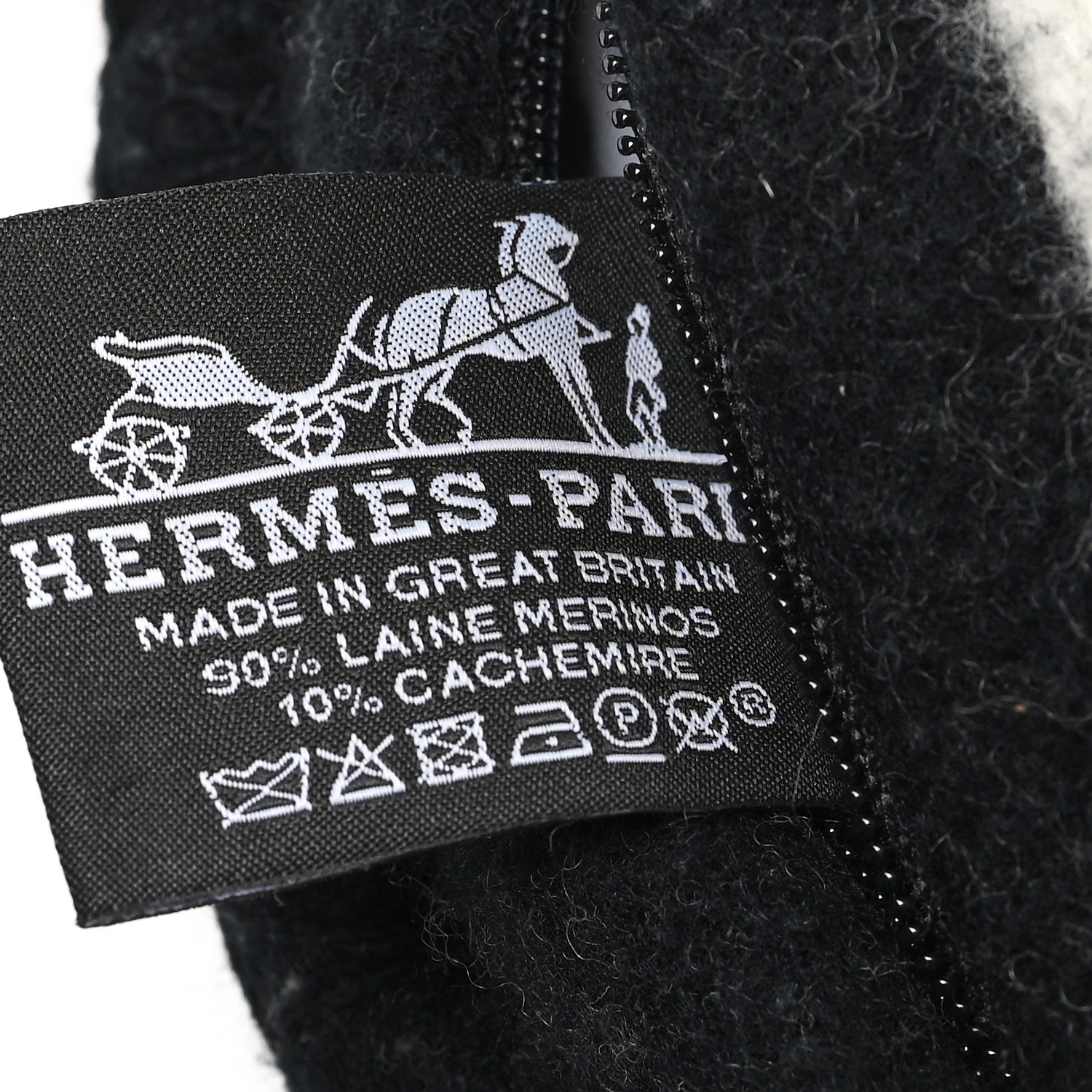 Wool Cashmere Avalon III Pillow PM Ecru Black