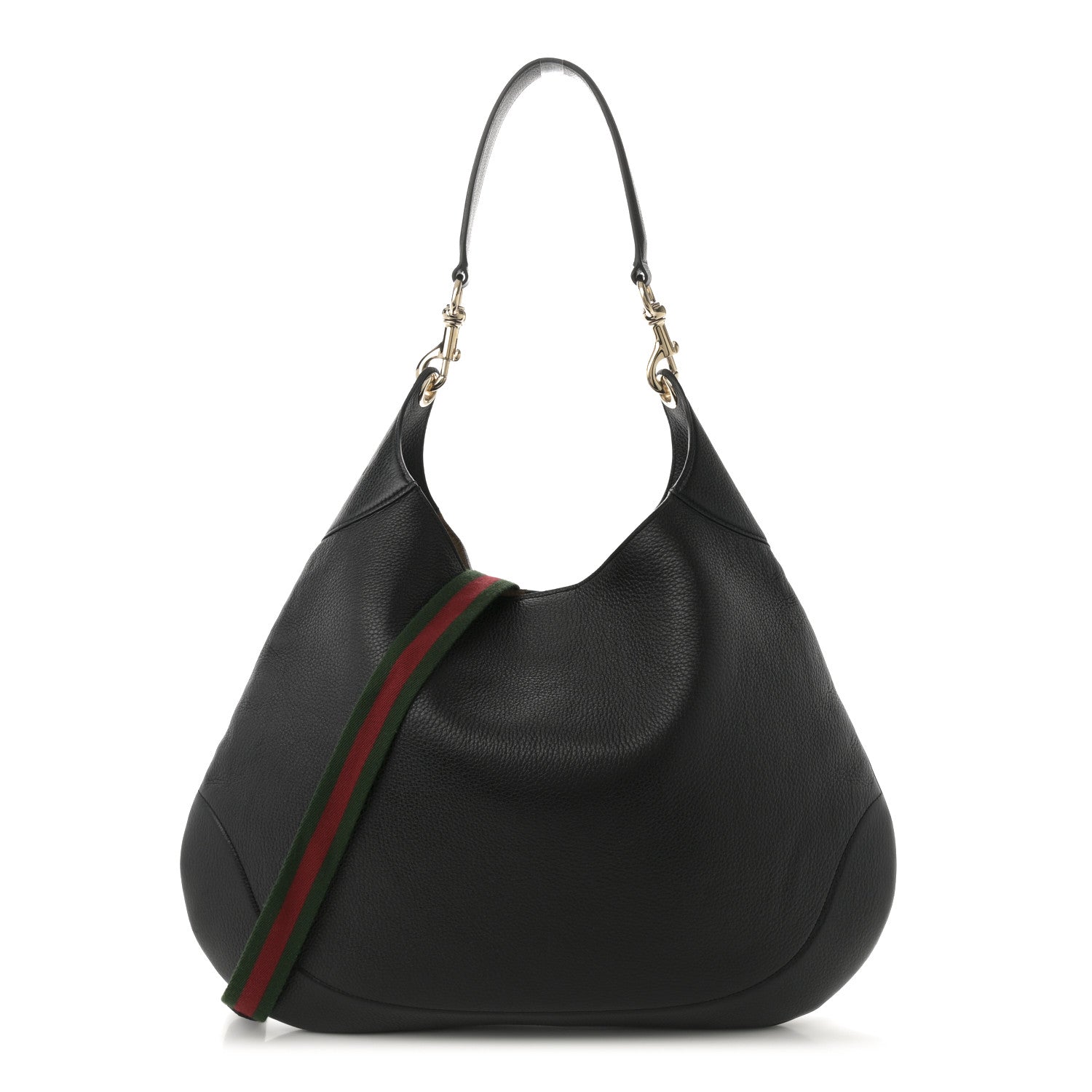 Soft Grained Calfskin Maxi B Hobo Black