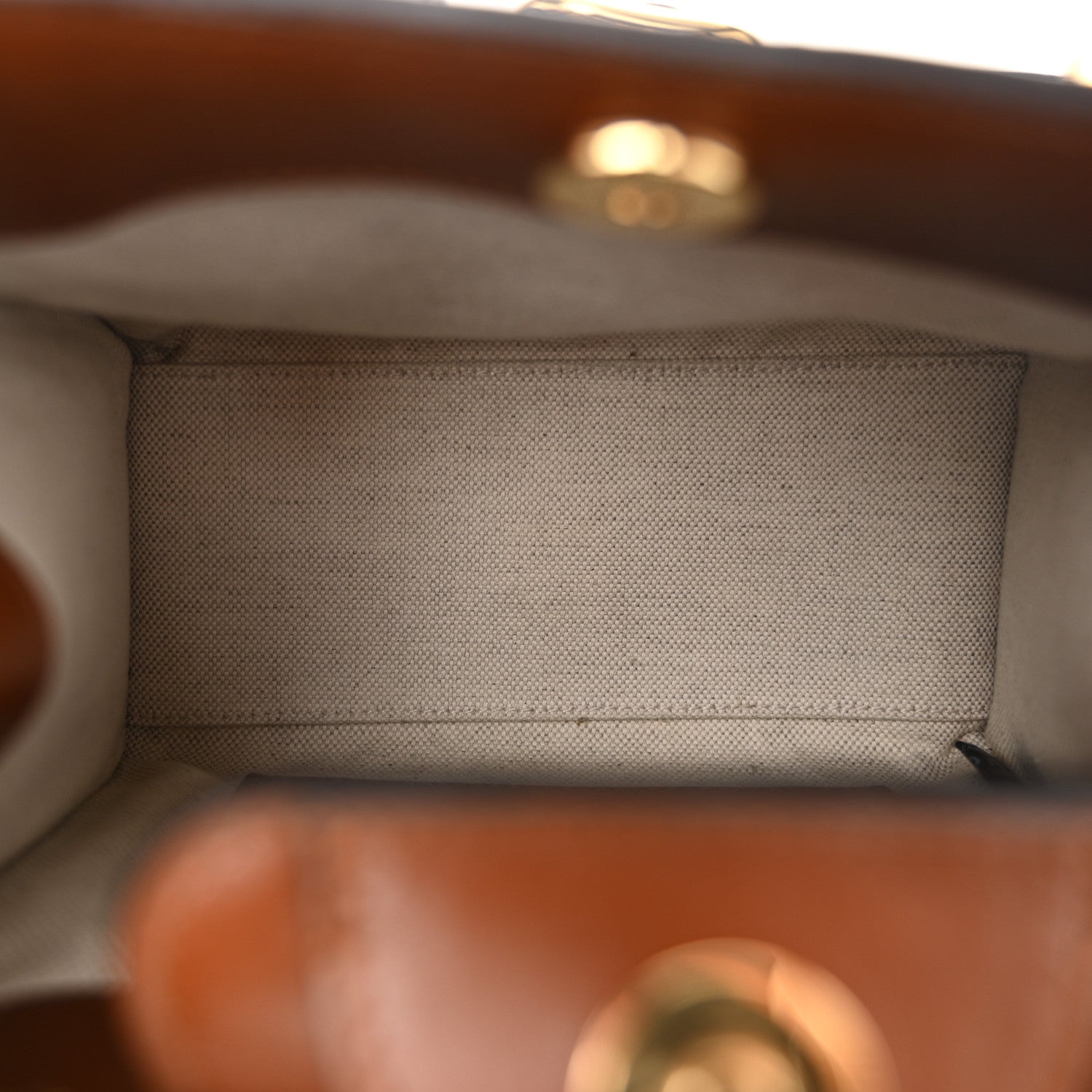 New Canvas Charisma Calfskin Crystal GG Monogram Mini Diana Tote Bag Camel Ebony