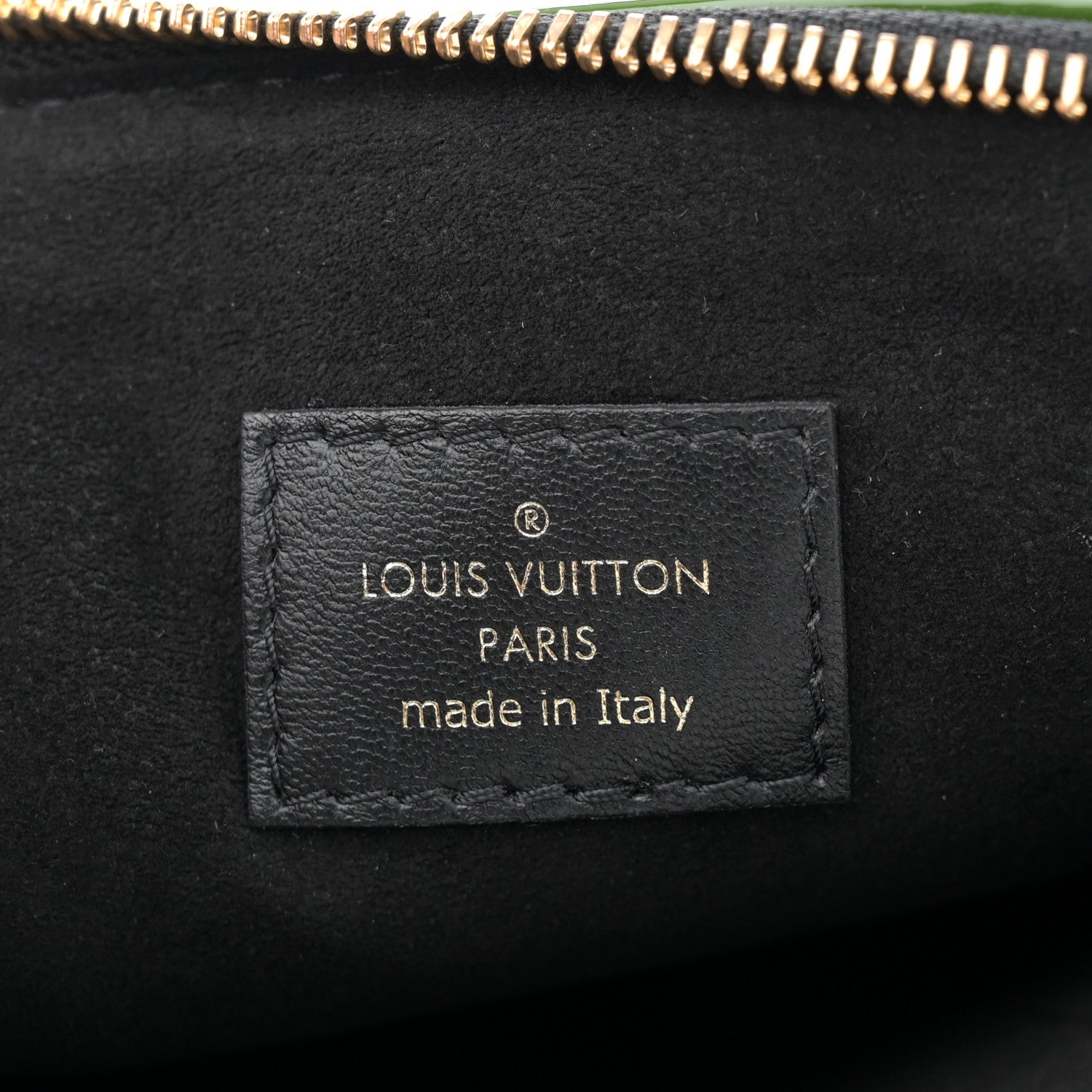 Patent Embossed Monogram Coussin PM Green Black