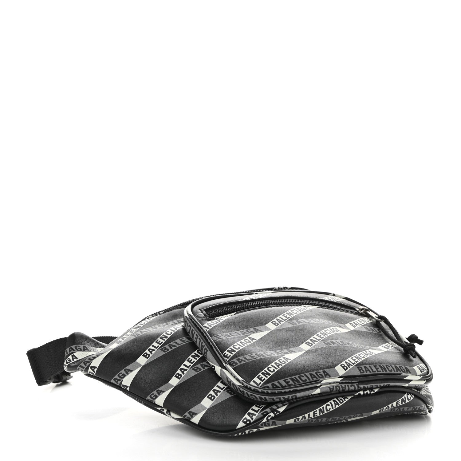 Smooth Calfskin Losange Monogram Explorer Belt Bag Black Grey