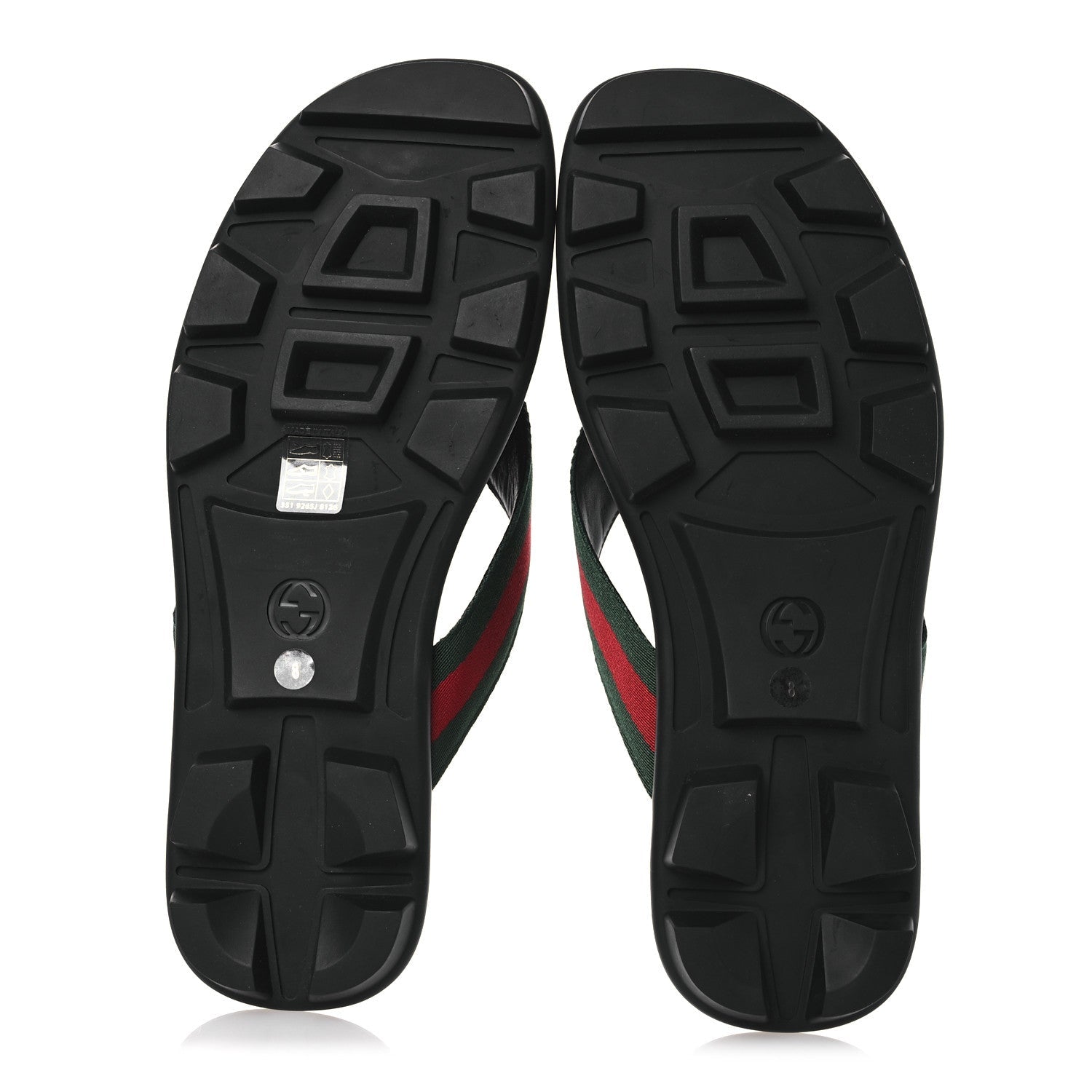 Nylon Calfskin Web Mens Cleat Sole Thong Sandals 8 Black Red Blue