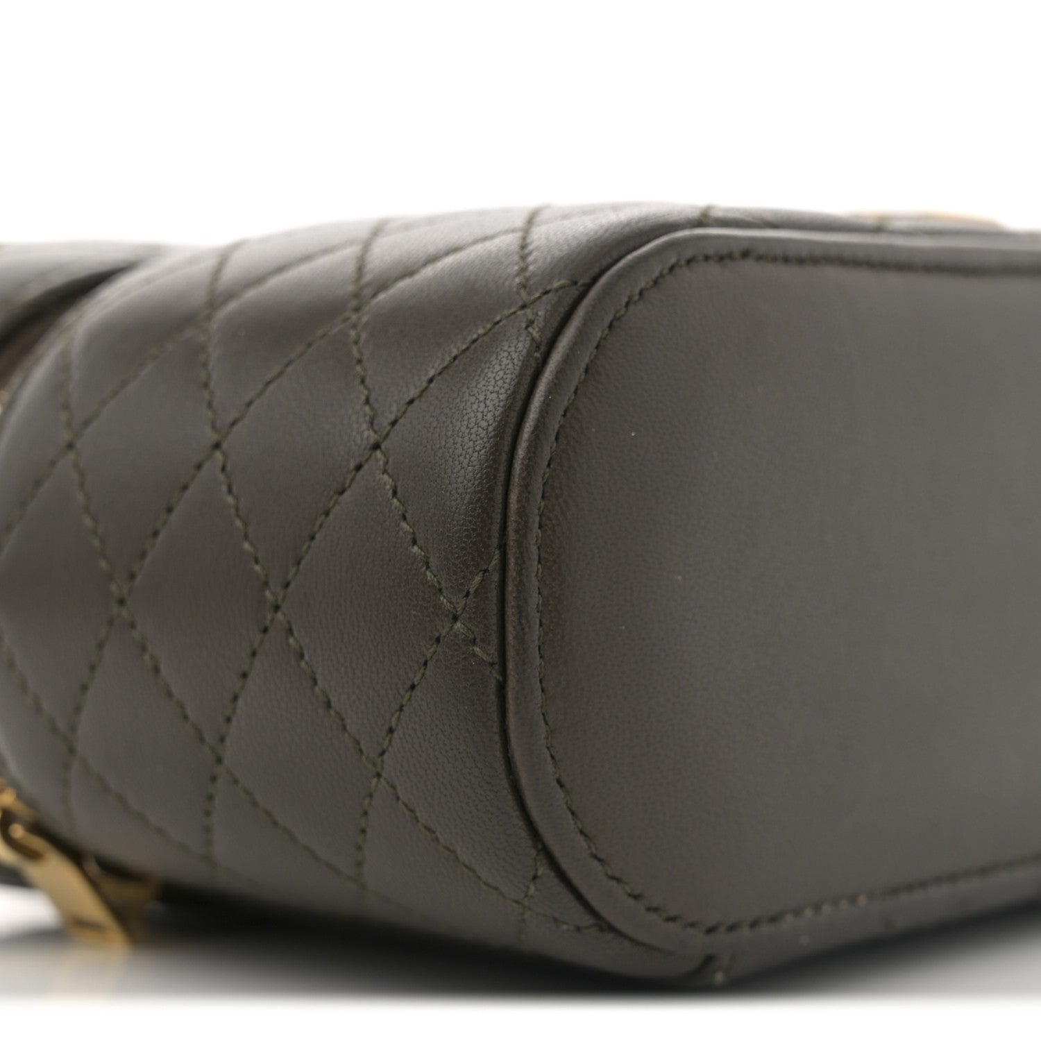 Lambskin Quilted Mini Gaby Vanity Case Light Musk