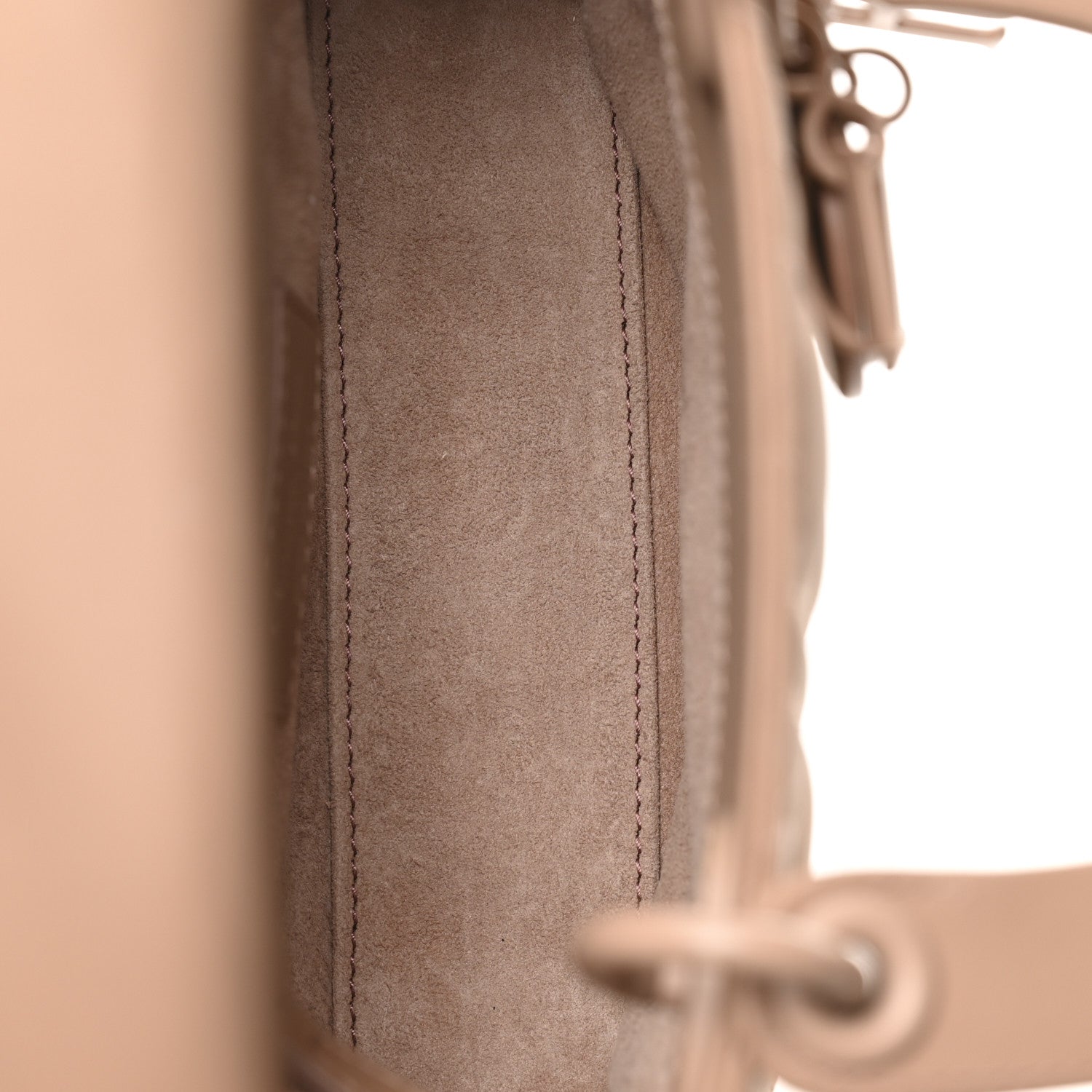 Ultra Matte Calfskin Cannage Mini Lady Dior Light Beige