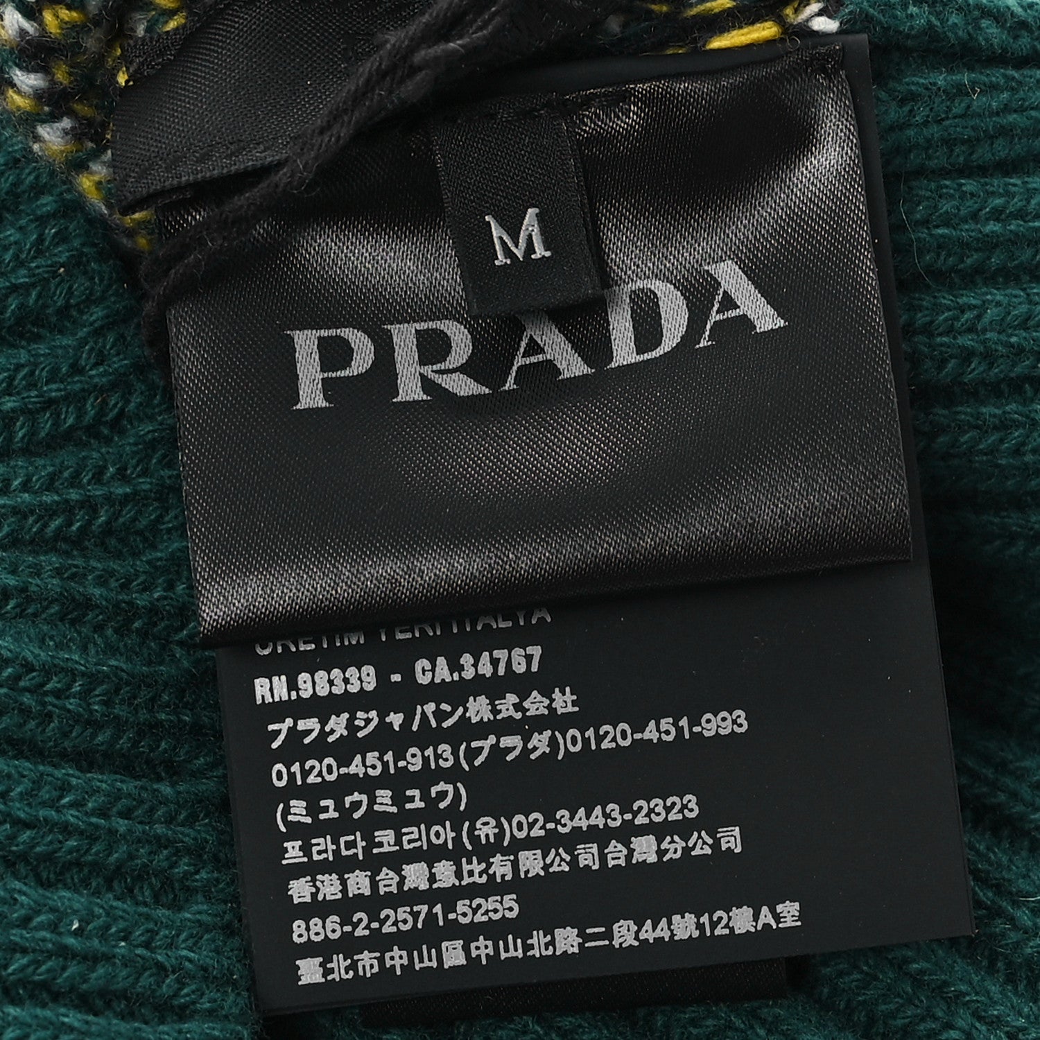 Wool Cashmere Beanie Hat M Smeraldo