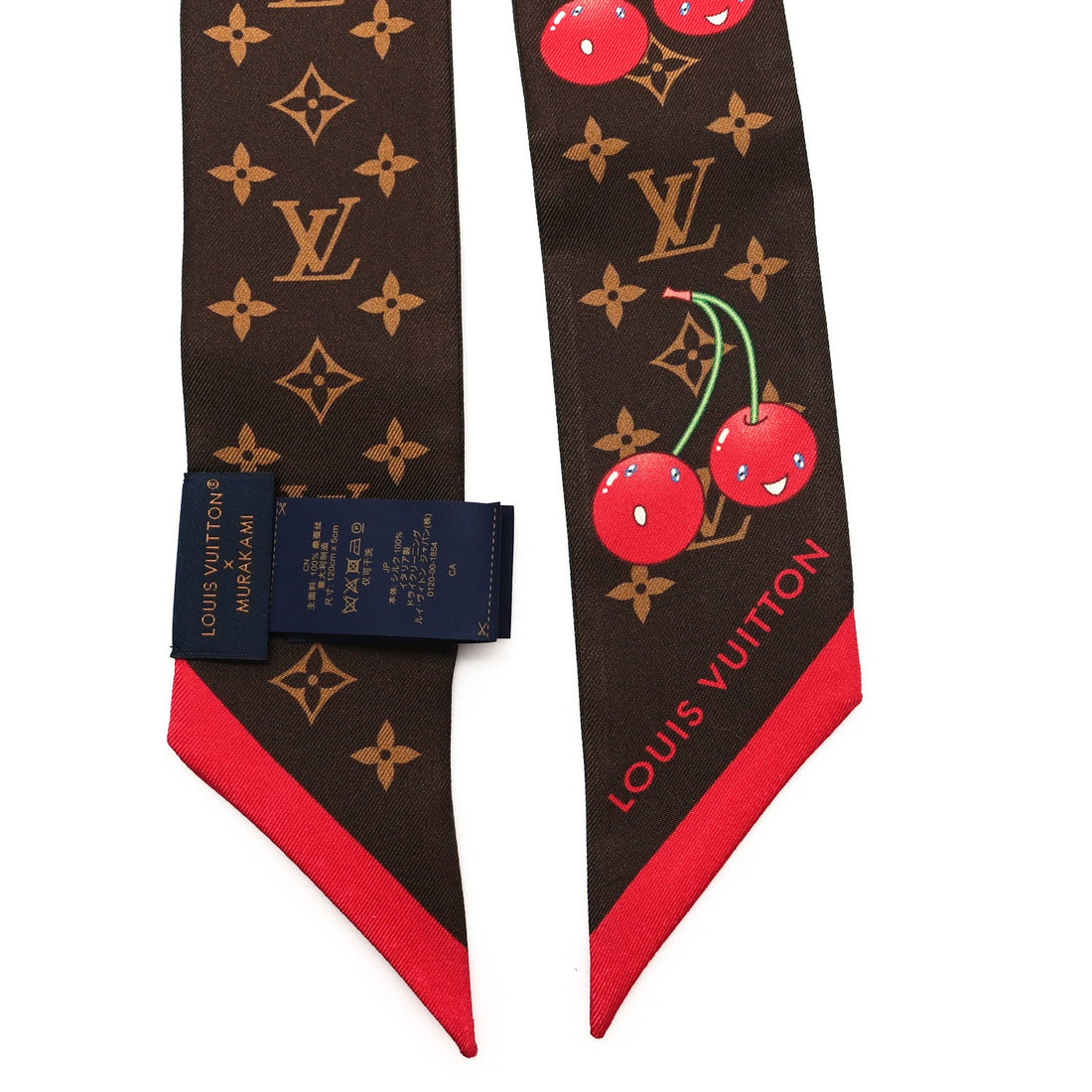 LV X TM Silk Monogram Cerises Bandeau Brown