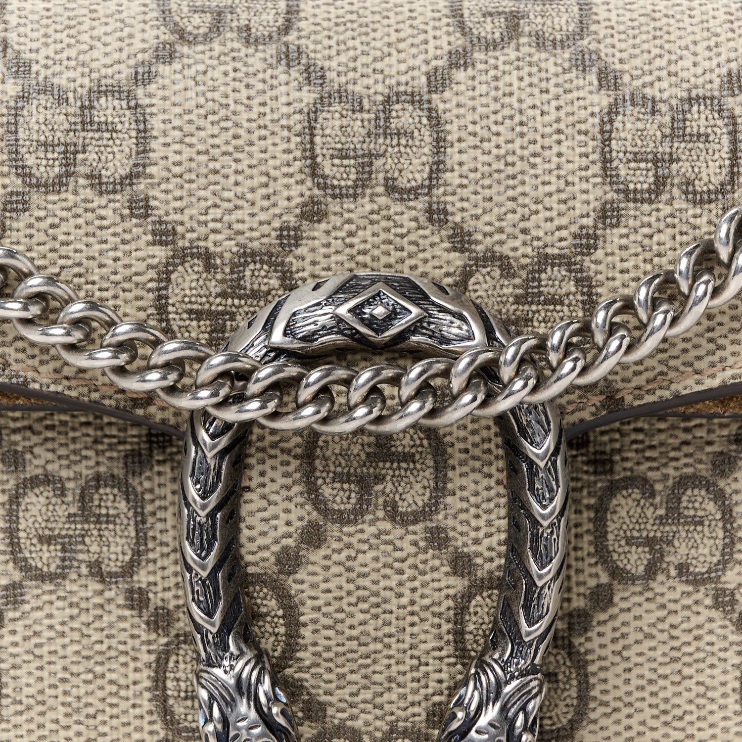 GG Supreme Monogram Super Mini Dionysus Shoulder Bag Taupe