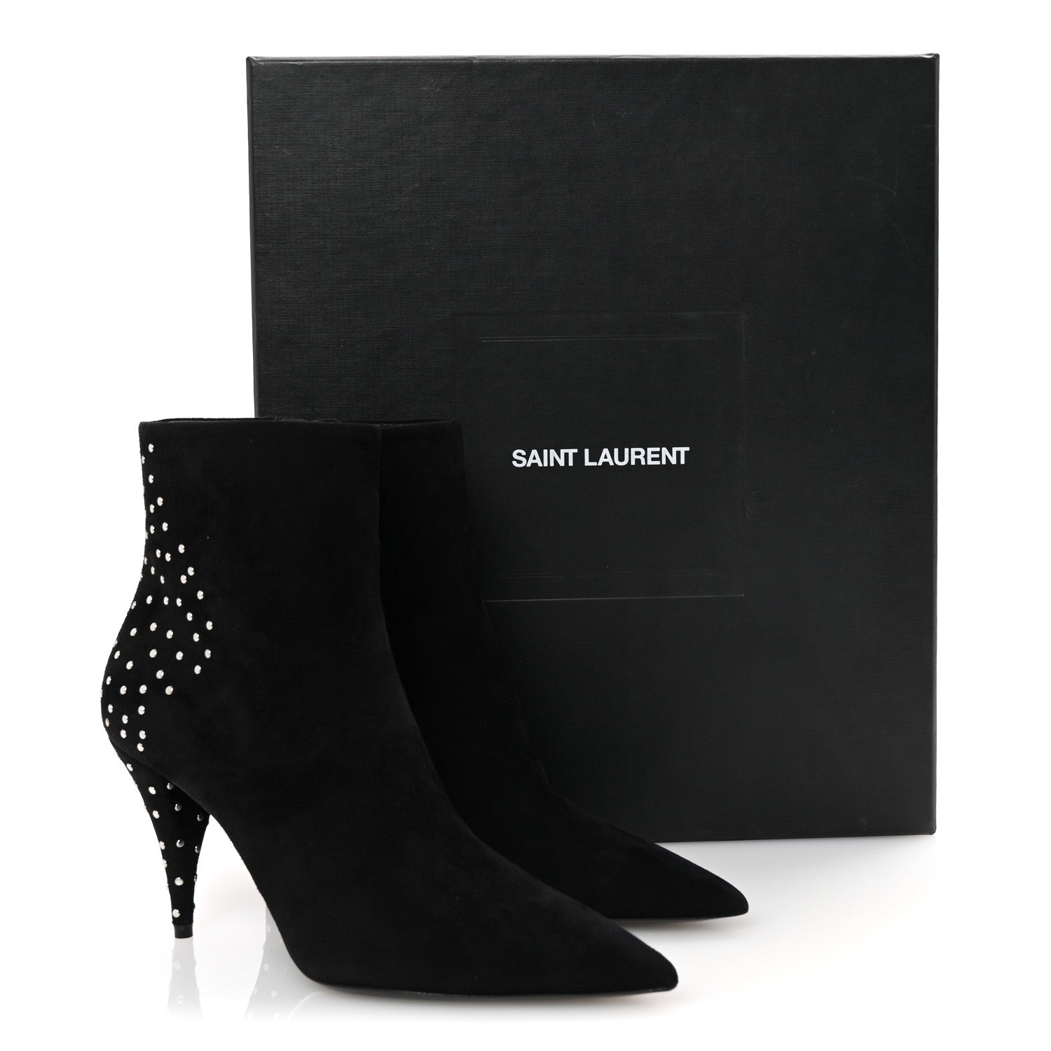 Suede Studded Kiki 85 Zip Boot 37 Black