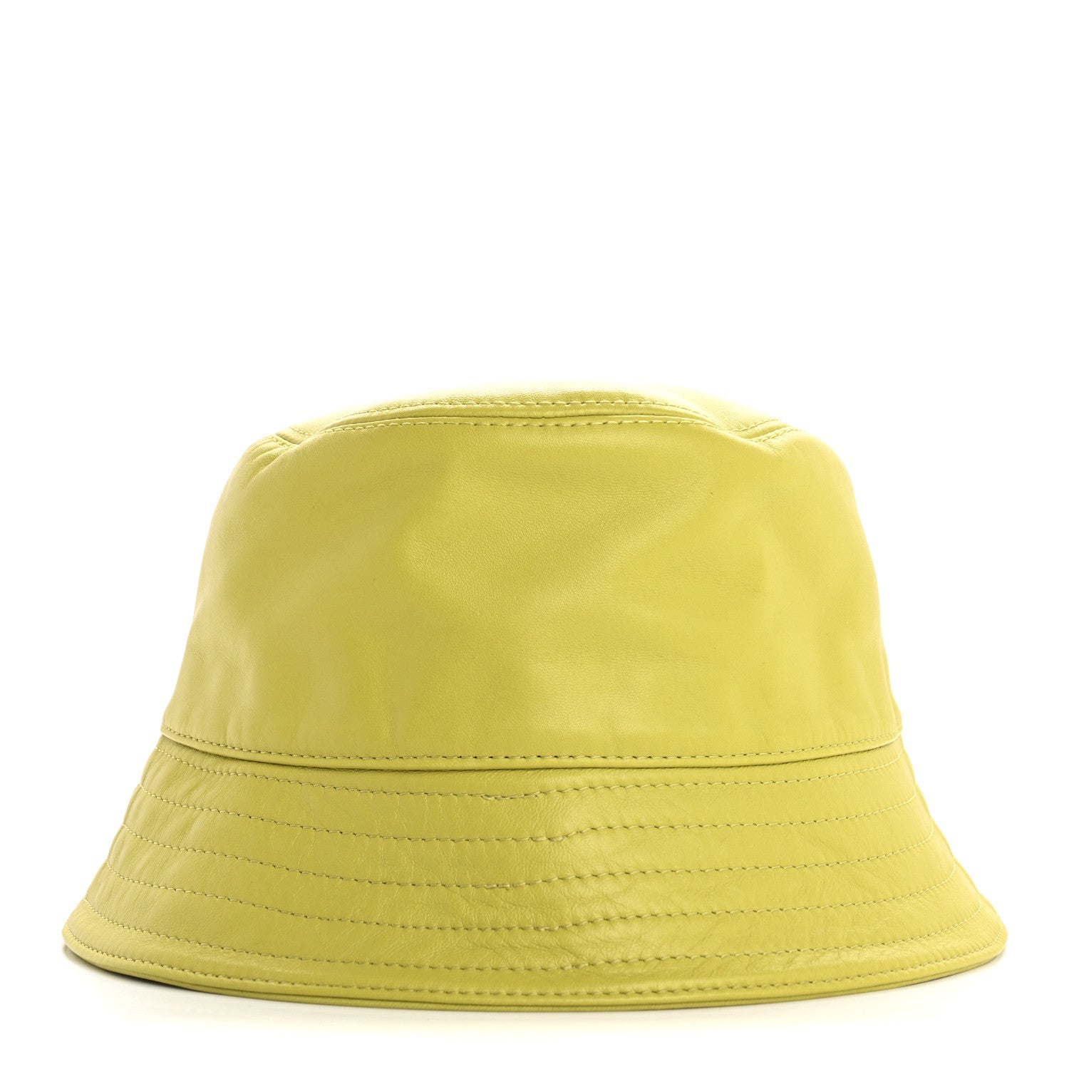Lambskin Bucket Hat 57 Lime Yellow