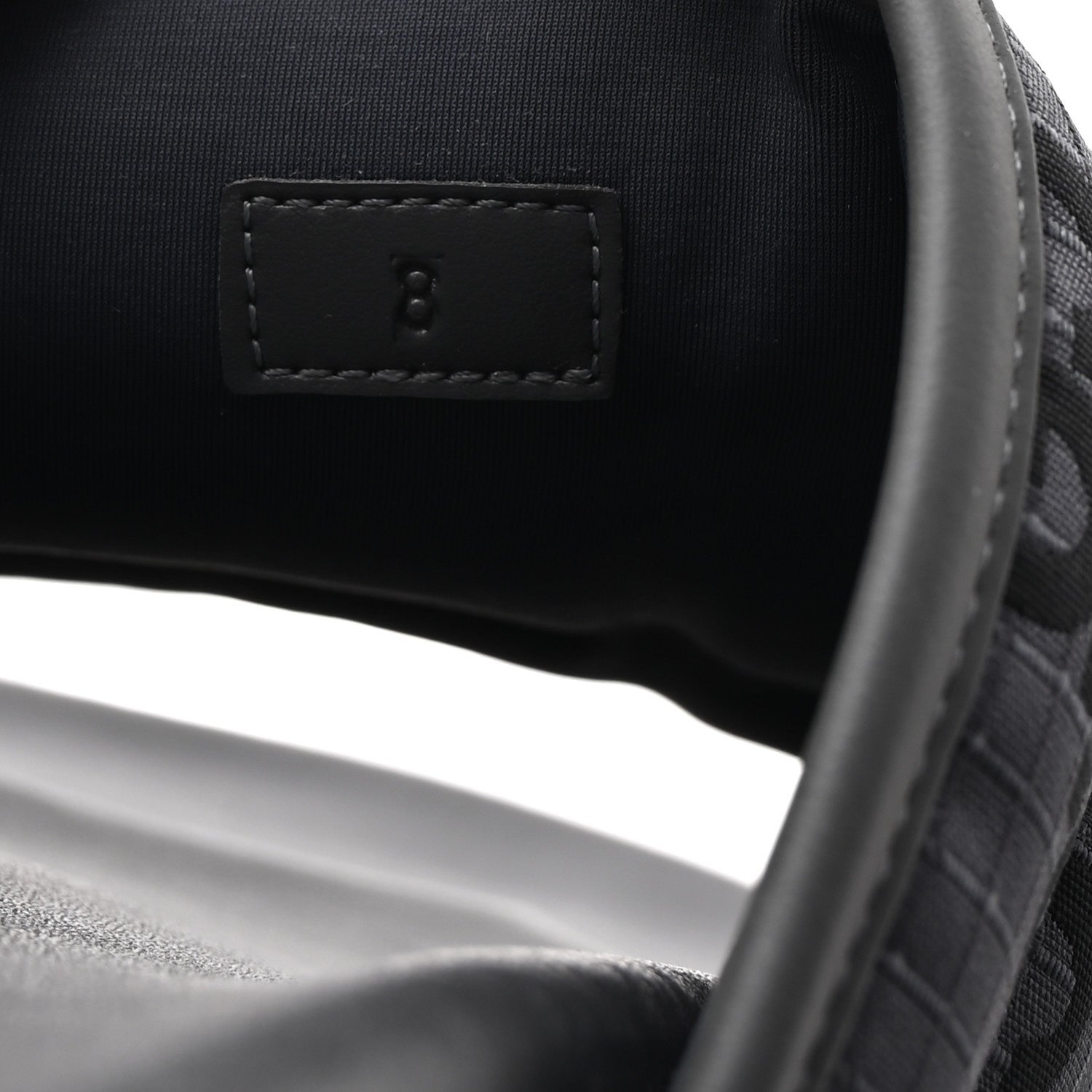 Monogram Ripstop Demetra Mens Slide Sandals 8 Grey Black