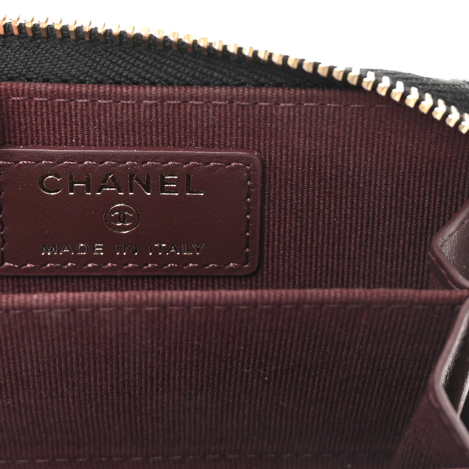 Caviar Quilted Zip Coin Purse Black