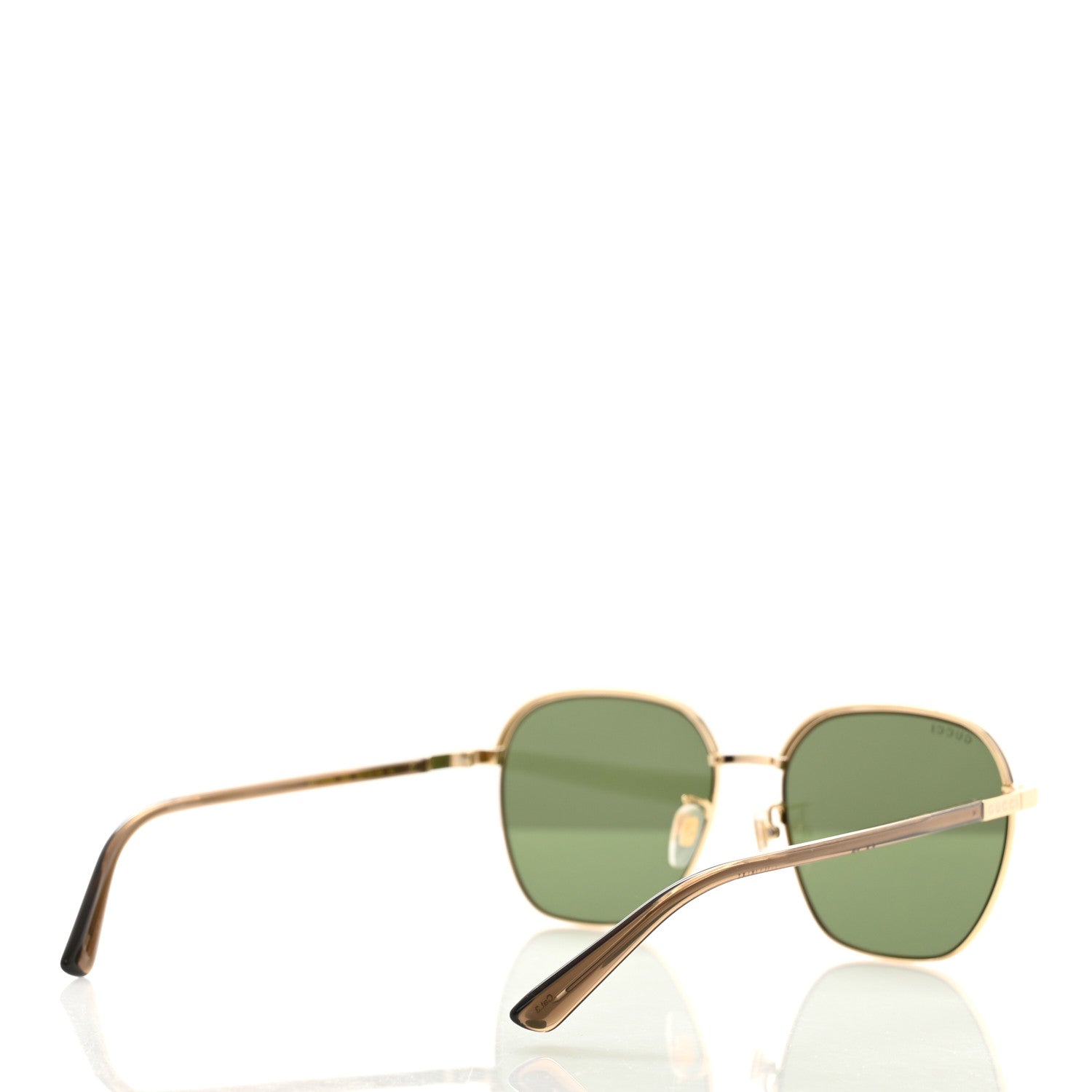 Metal Square Frame Sunglasses GG0110SA Gold Grey