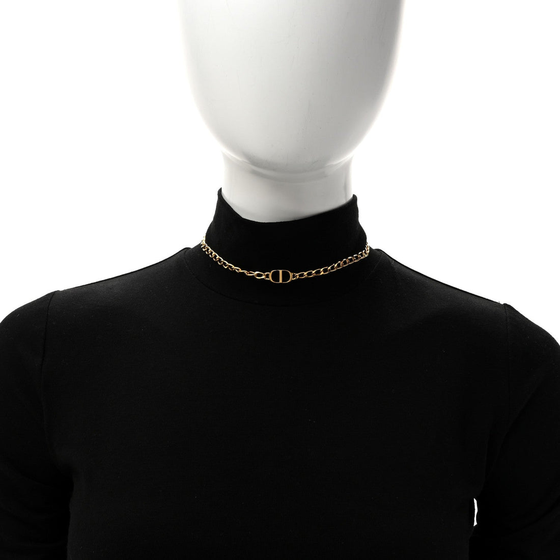 Metal Petit CD Choker Necklace Gold