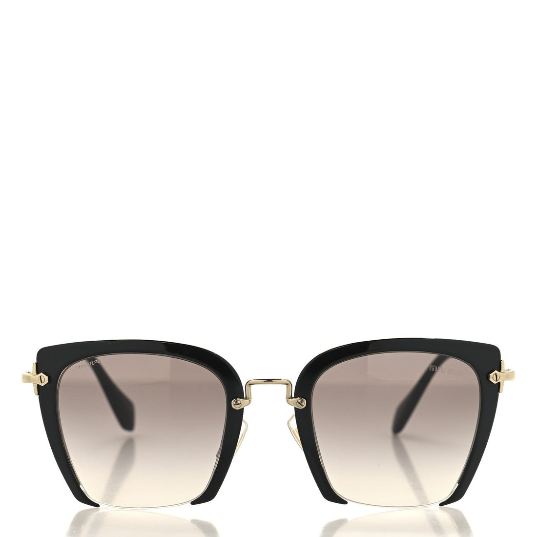 Metal Square Sunglasses SMU 52R Black Gold