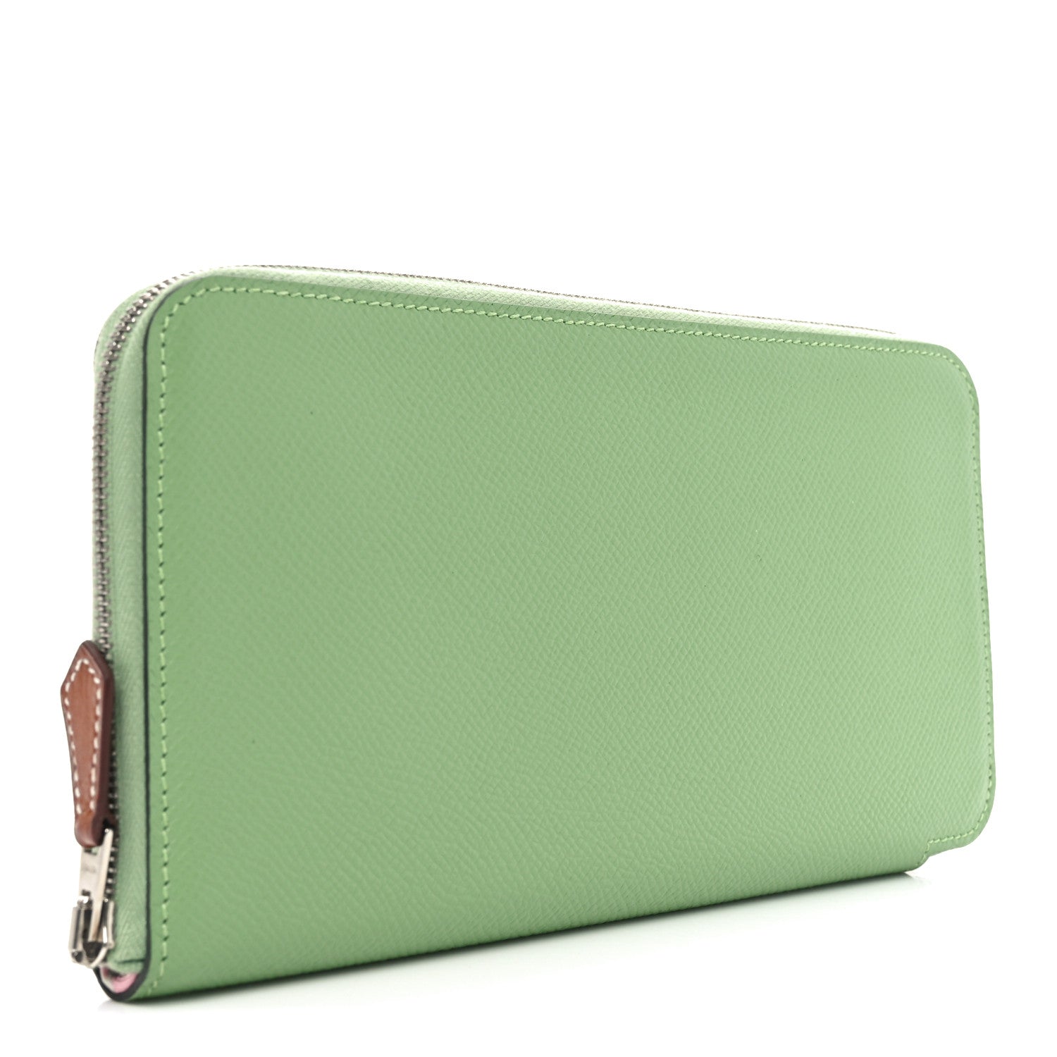 Epsom Silk'In Wallet Vert Criquet