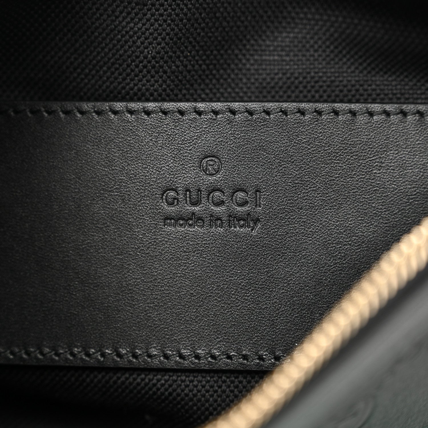 Calfskin GG Emblem Embossed Small Shoulder Bag Black