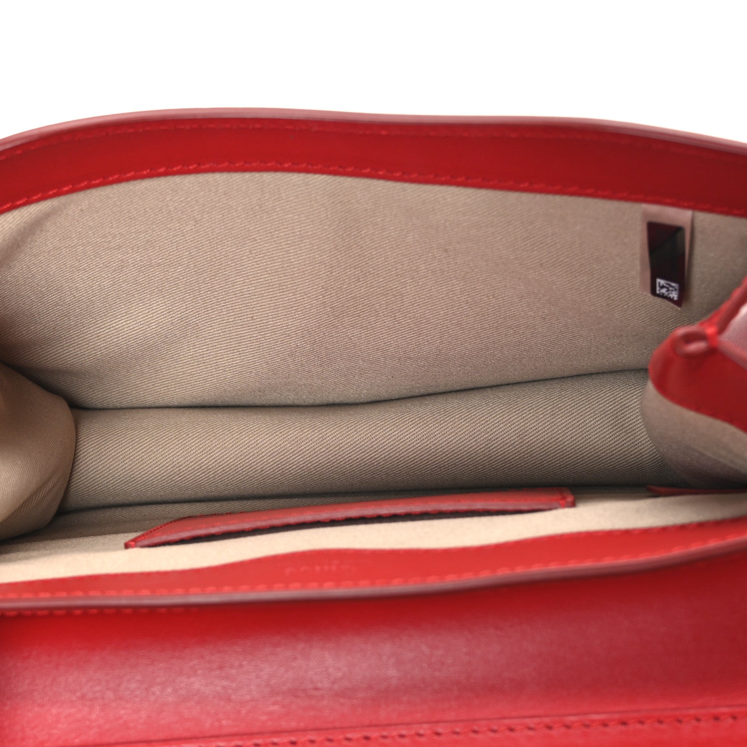 Calfskin Suede C Clutch With Chain Plaid Red