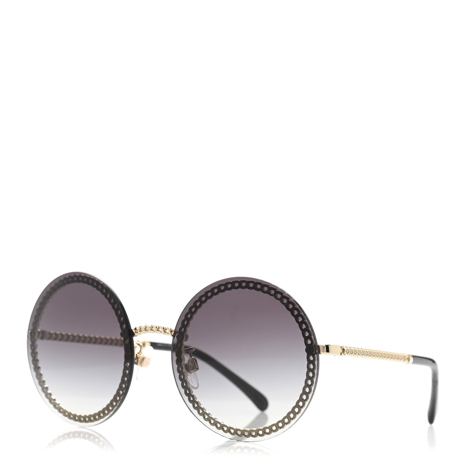 Round Chain Sunglasses 4245 Gold