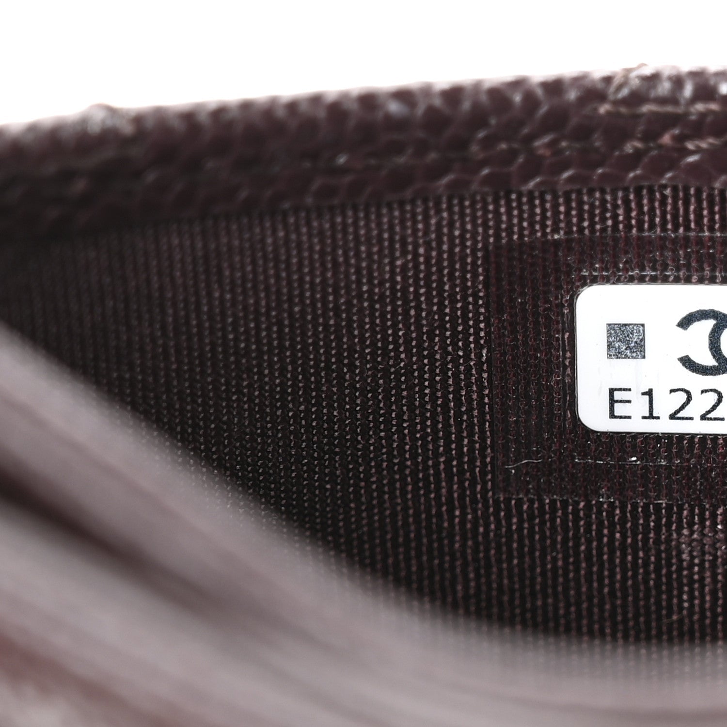 Caviar Quilted Card Holder Dark Brown