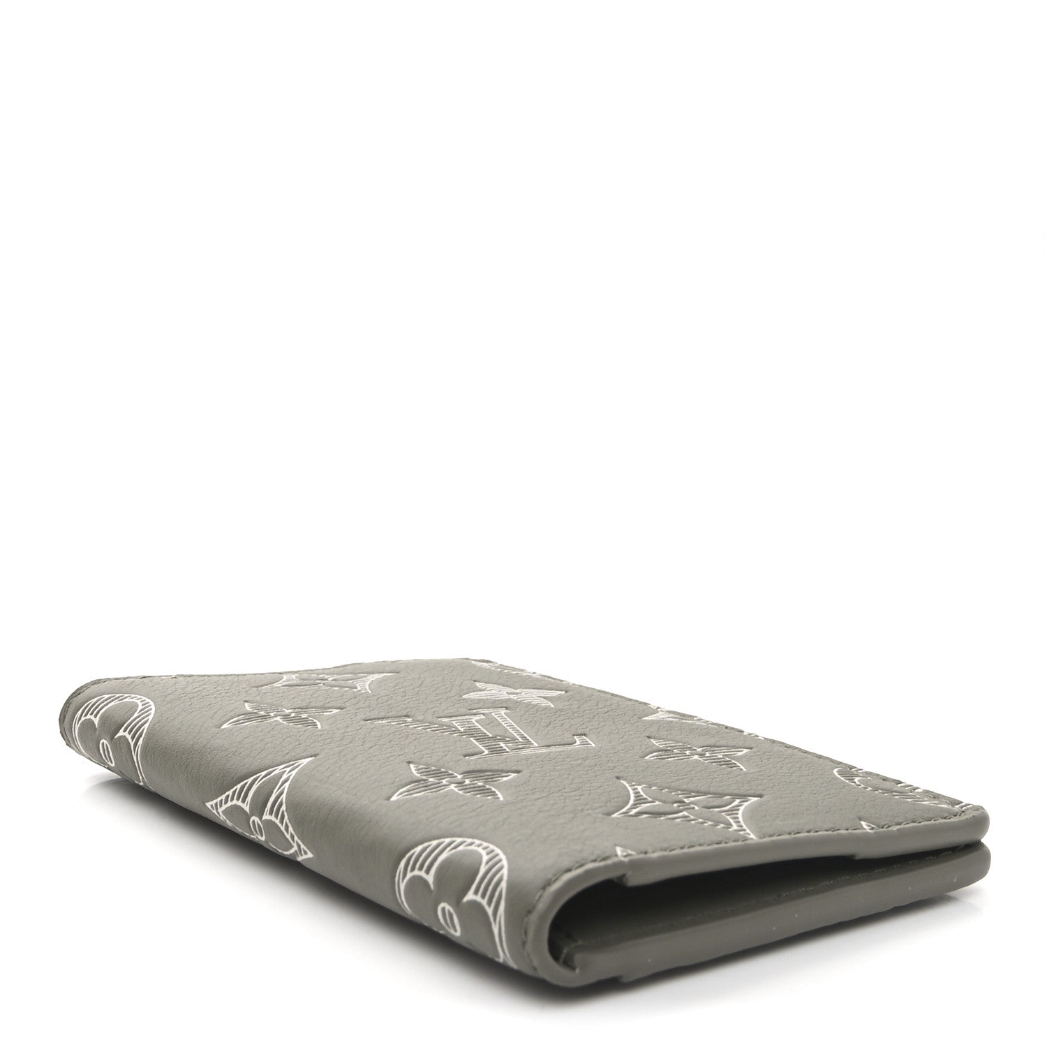 Calfskin Monogram Shadow Pocket Organizer Olive Green