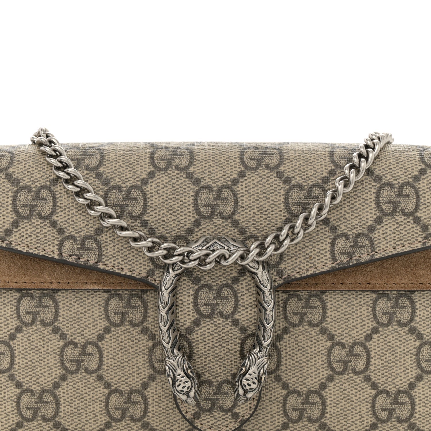 GG Supreme Monogram Super Mini Dionysus Shoulder Bag Taupe