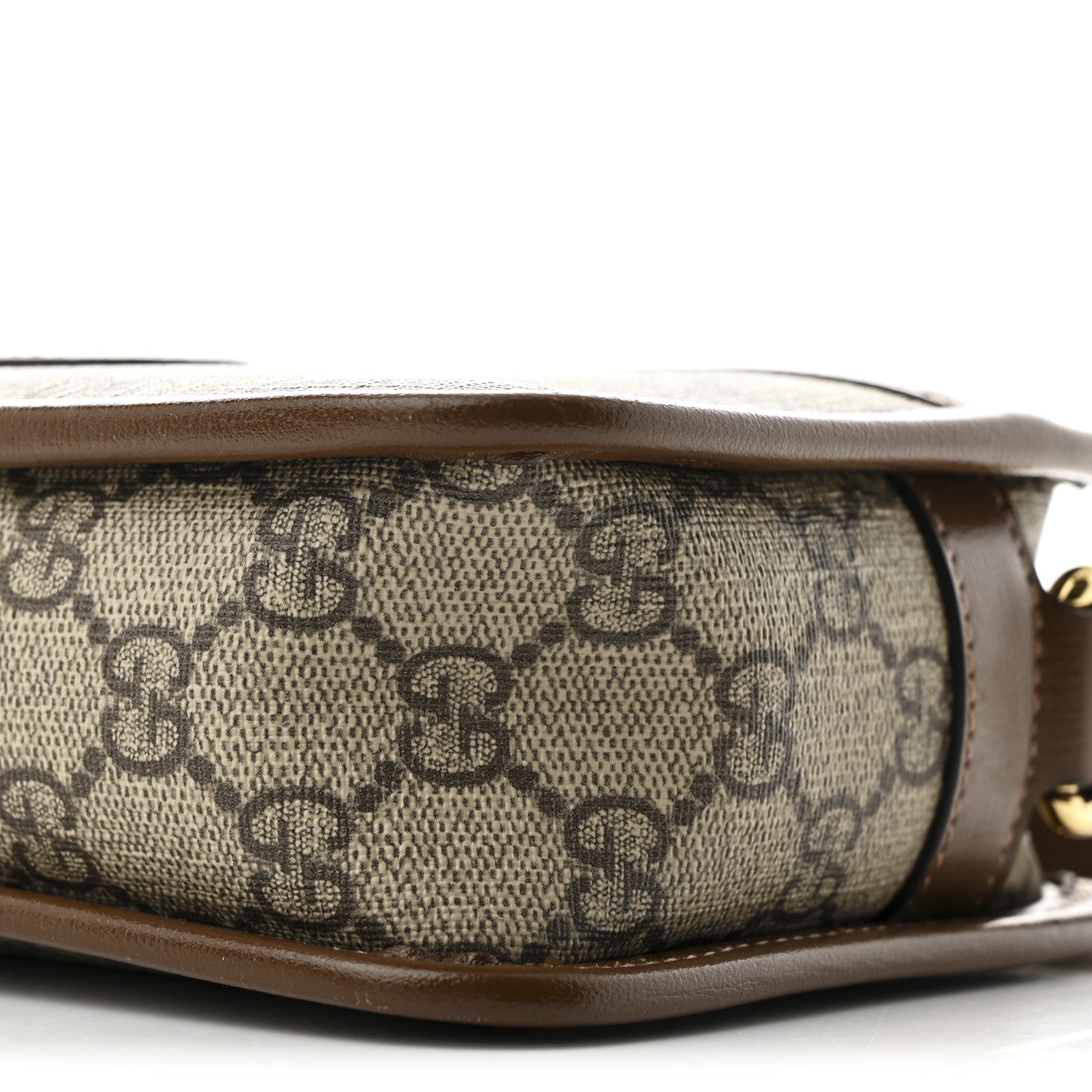 GG Supreme Monogram Azalea Calfskin Mini Retro Interlocking G Shoulder Bag Beige Ebony Brown Sugar