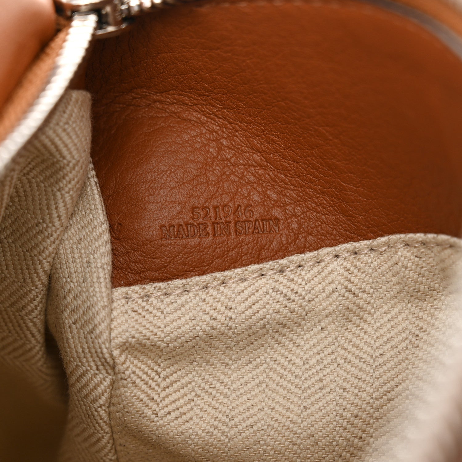 Calfskin Crochet Trim Medium Puzzle Bag Tan