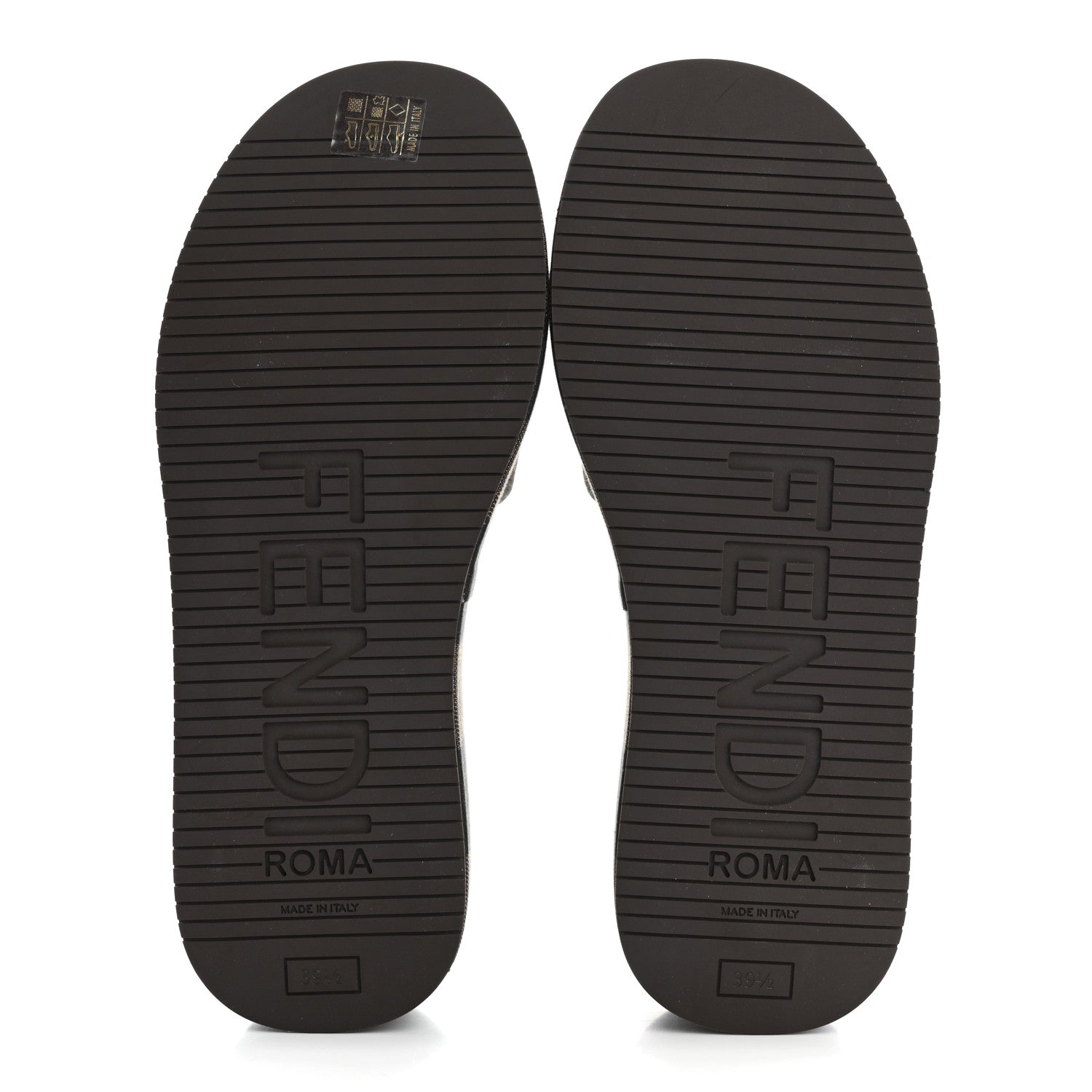 Jacquard Womens FF Sunshine Flatform Slide Sandals 39.5 Tabacco Black