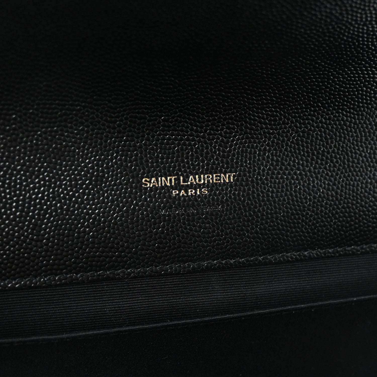 Grain De Poudre Textured Mixed Matelasse Triquilt Monogram Clutch Black