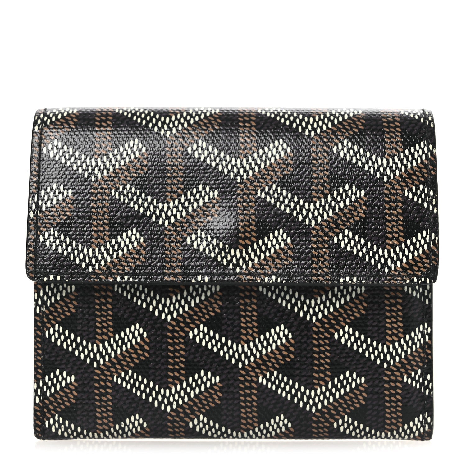 Goyardine Marigny Coin Purse Wallet Black Gold