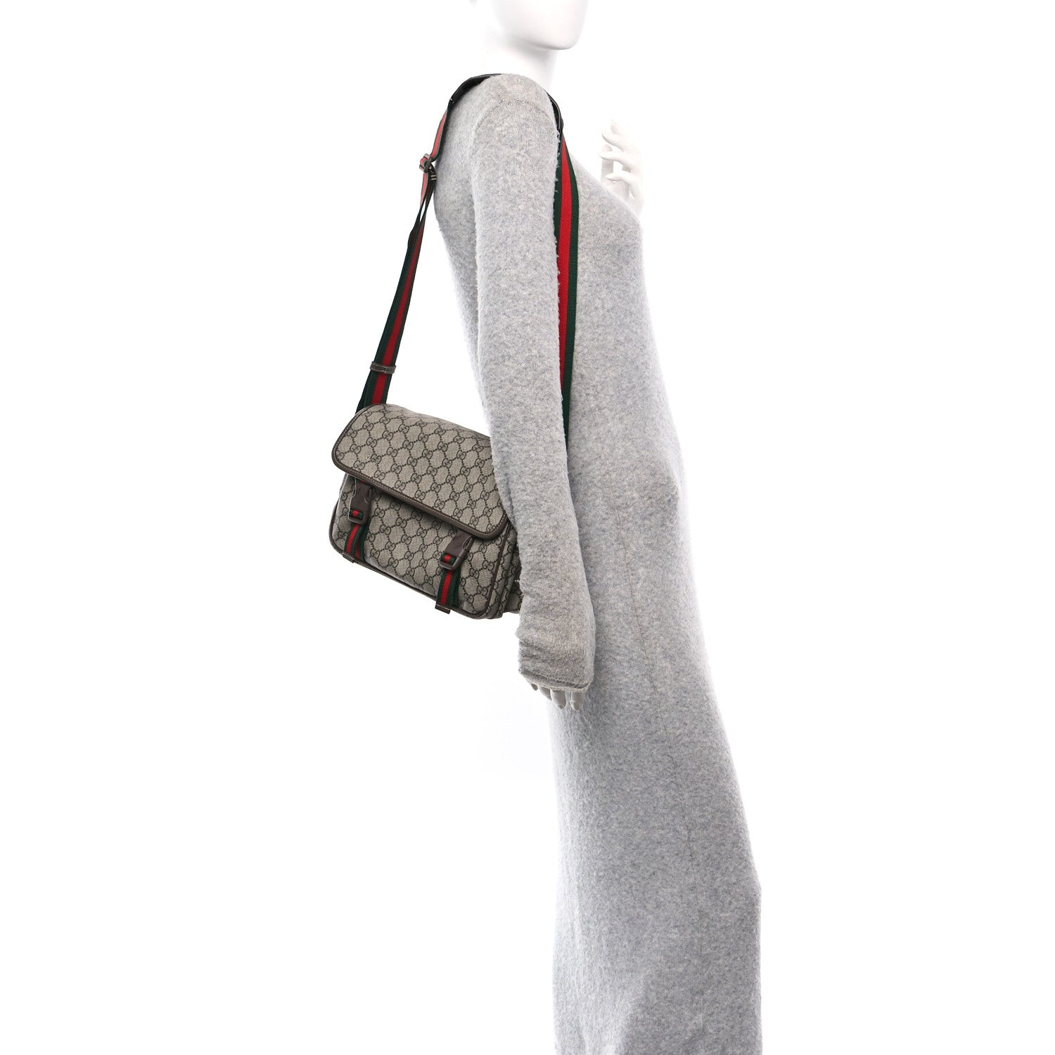 GG Supreme Small Messenger Bag Beige Ebony