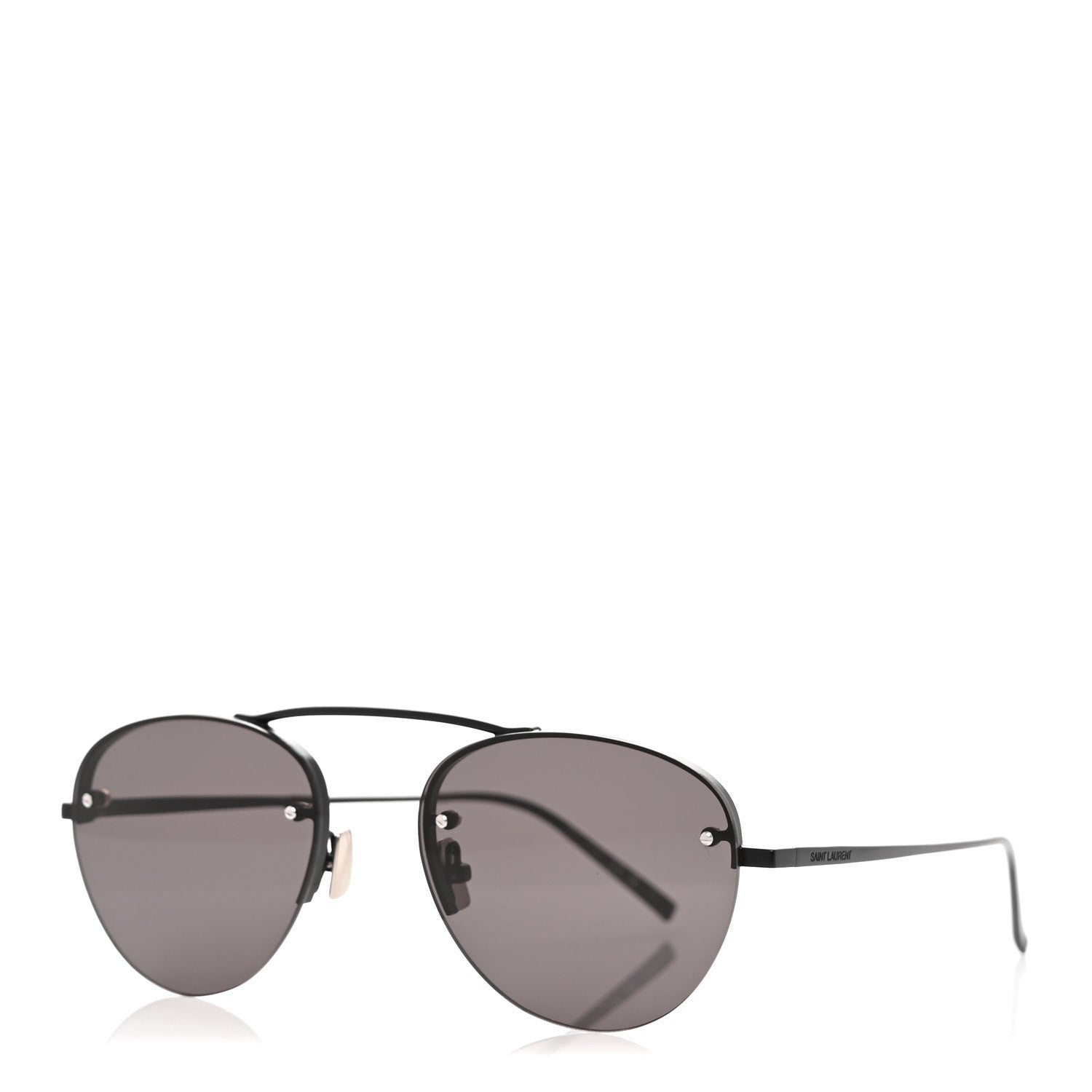 Metal Round Aviator SL 575 Sunglasses Black