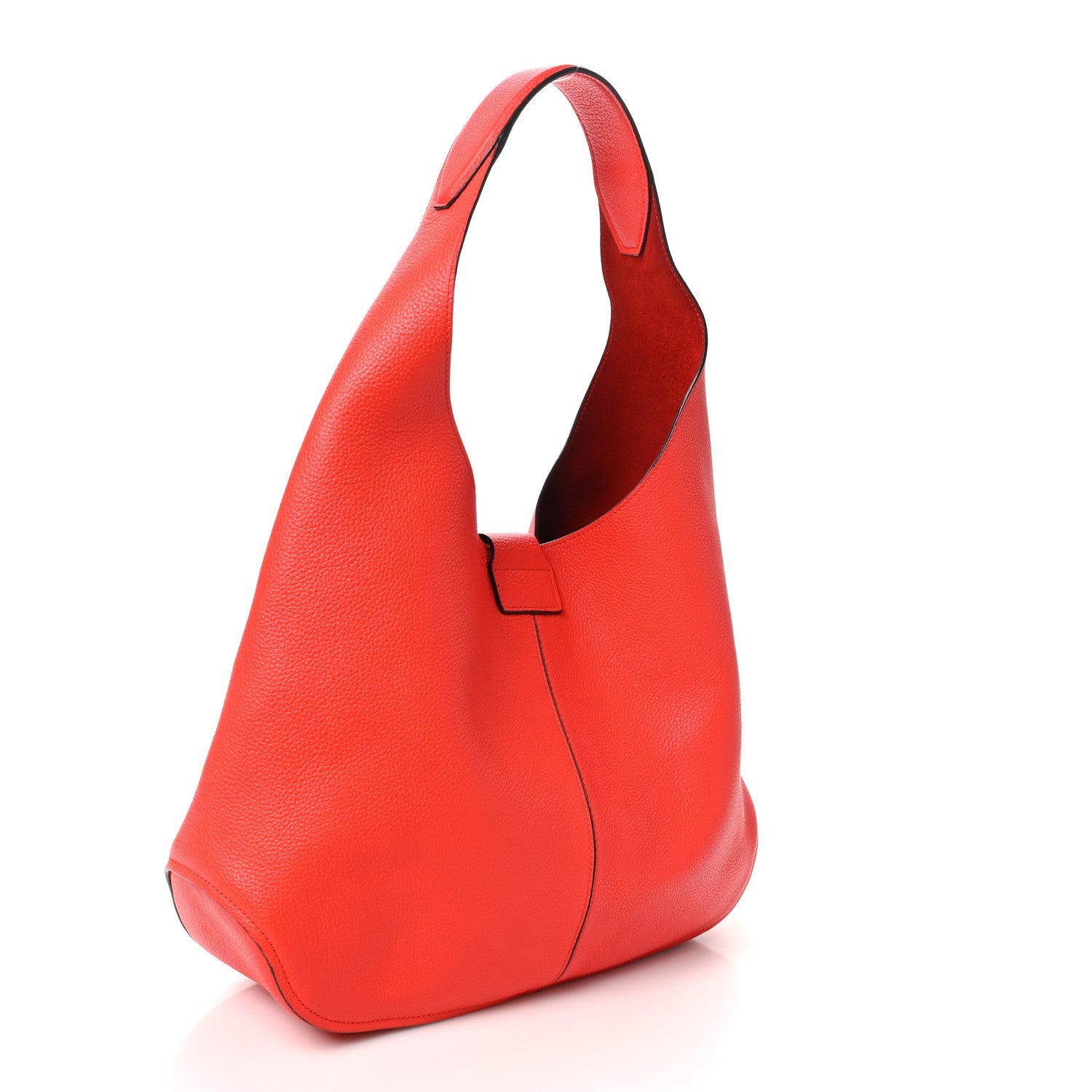 Calfskin Gancini Margot Hobot Candy Apple Red
