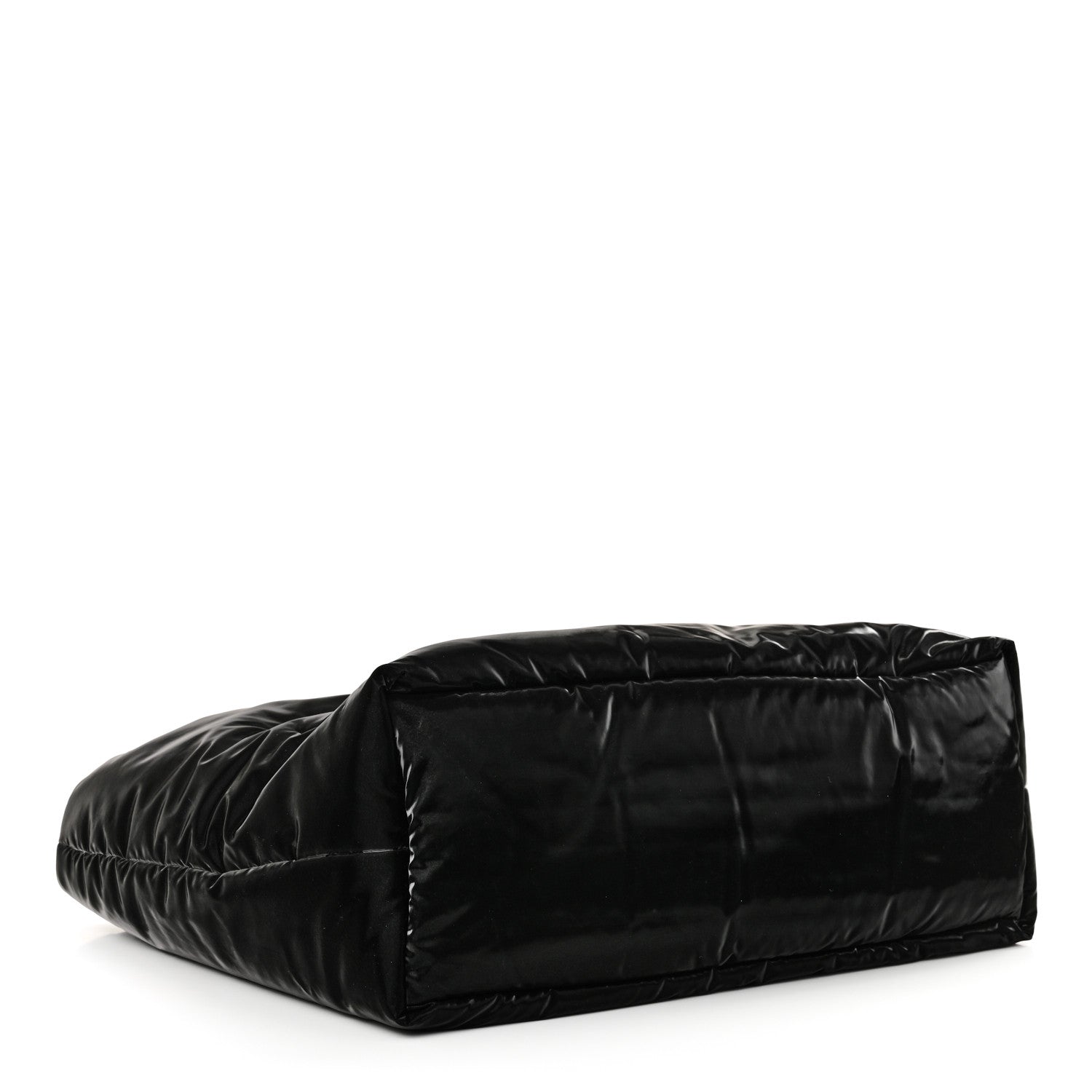 Silktech Canvas Wide Puffer Tote Black