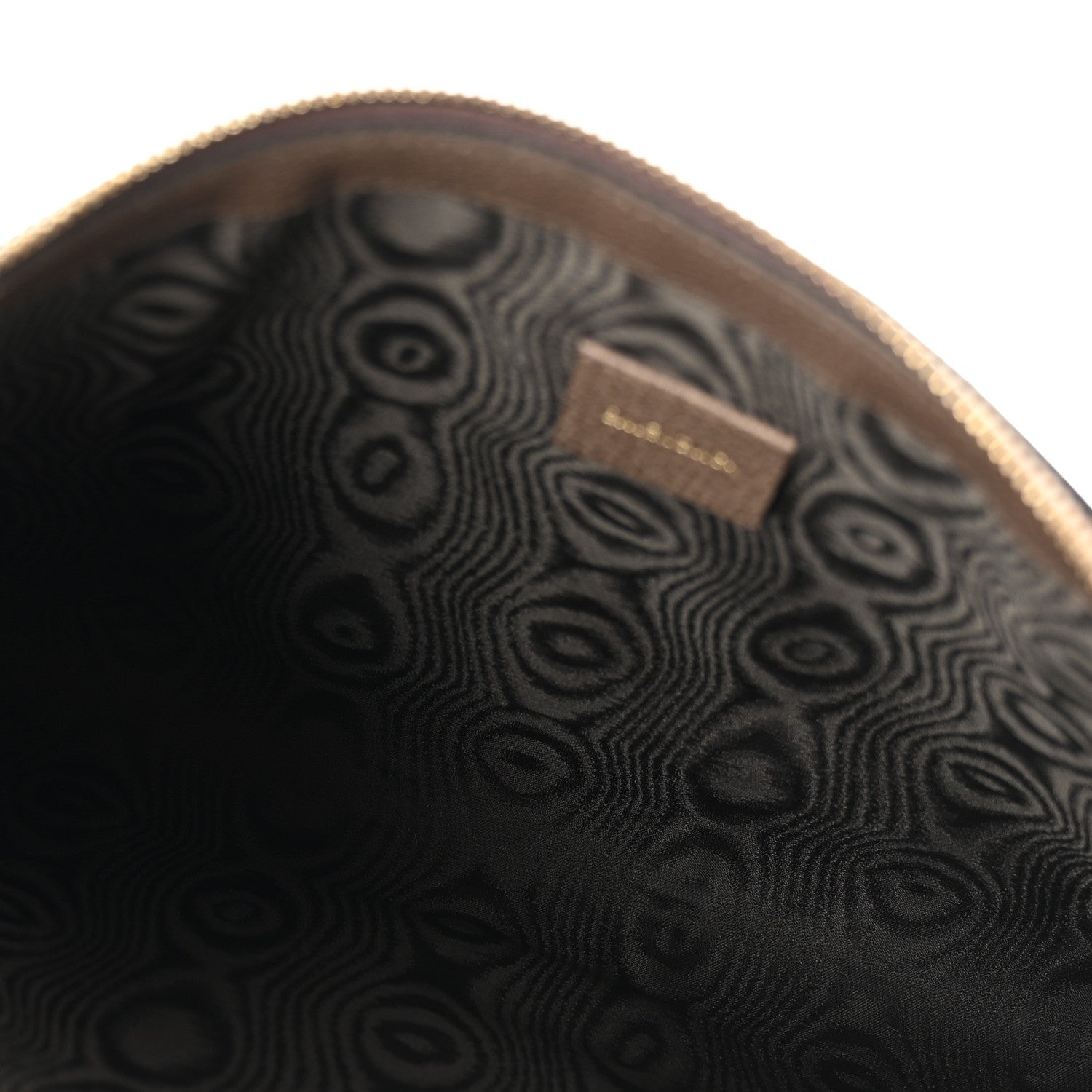 X BALENCIAGA BB Supreme Monogram Web Ophidia Wristlet Beige New Acero