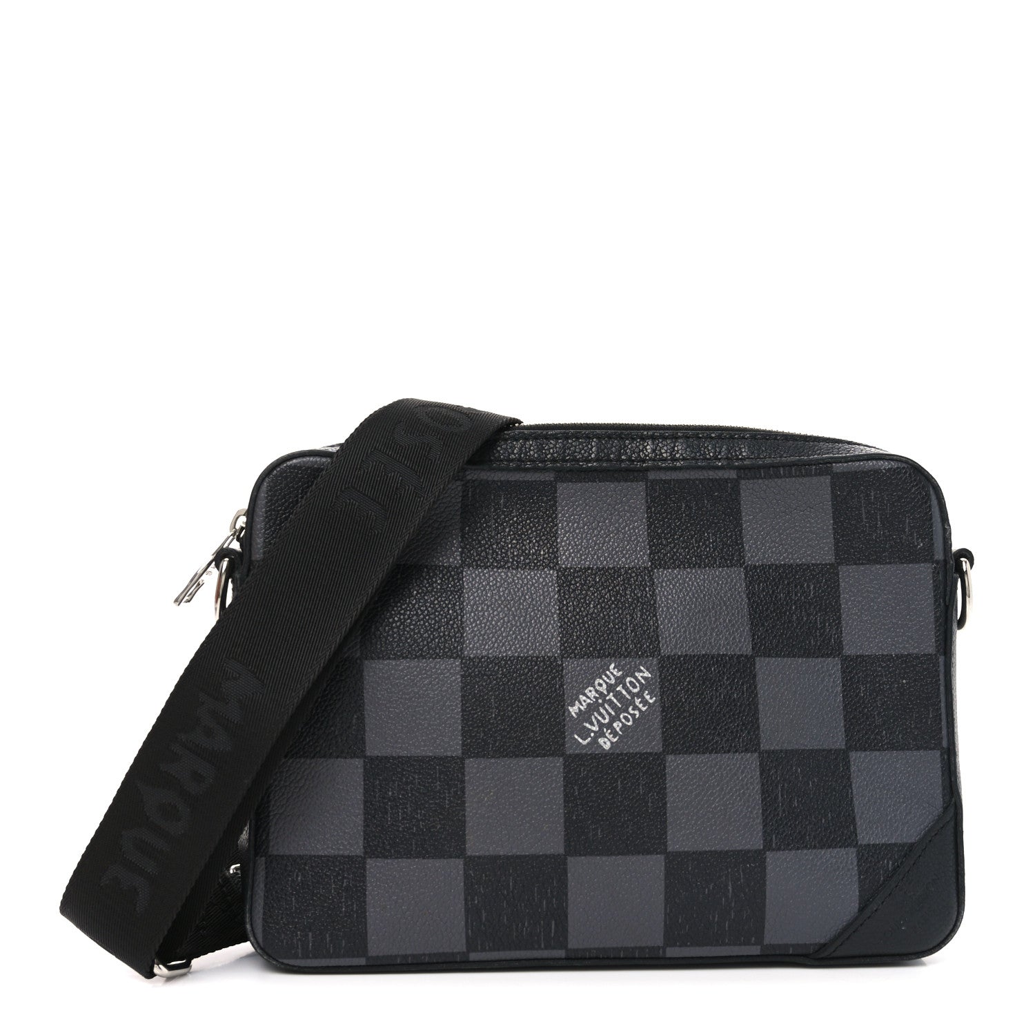 Damier Checkerboard Trio Messenger Graphite