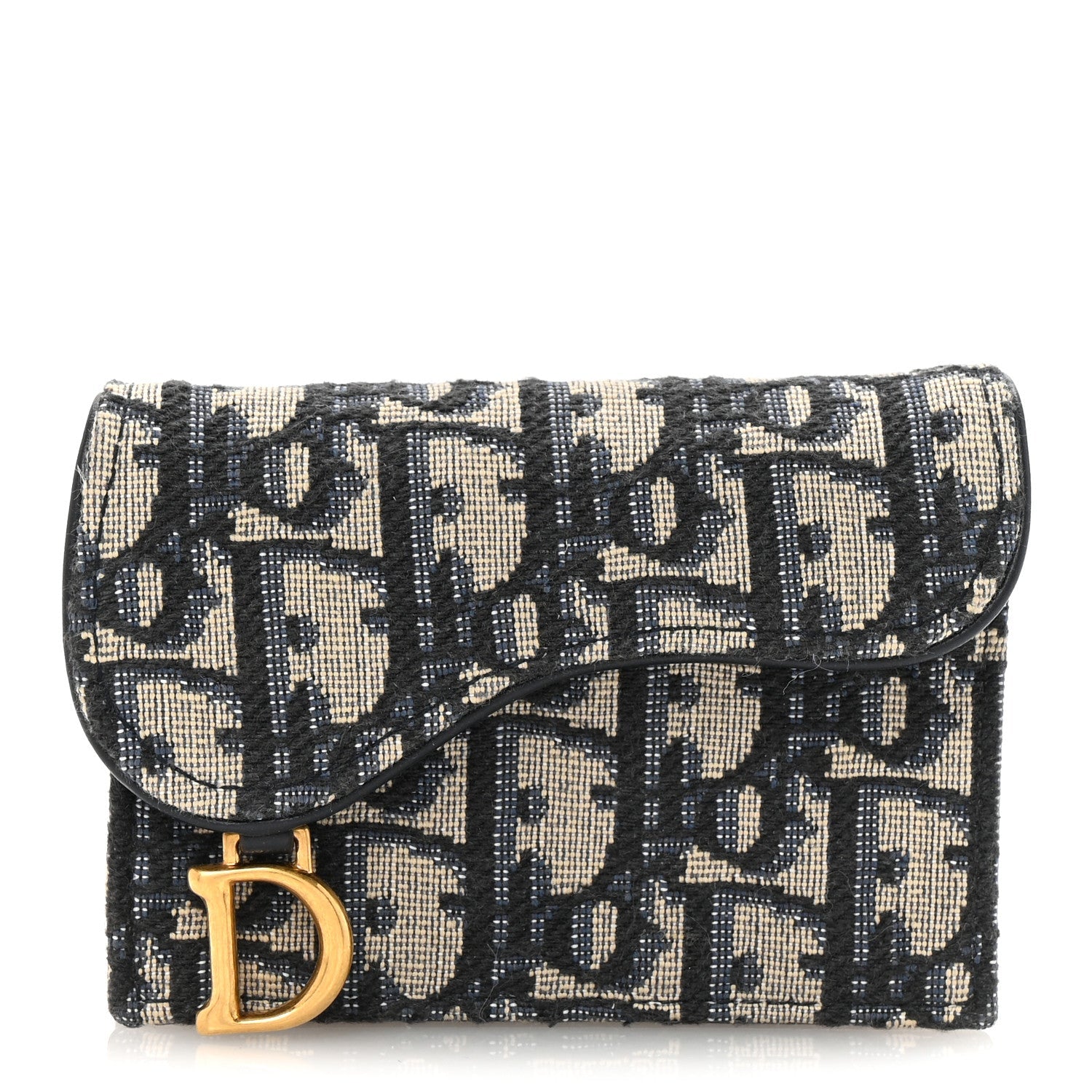 Oblique Saddle Bloom Card Holder Blue