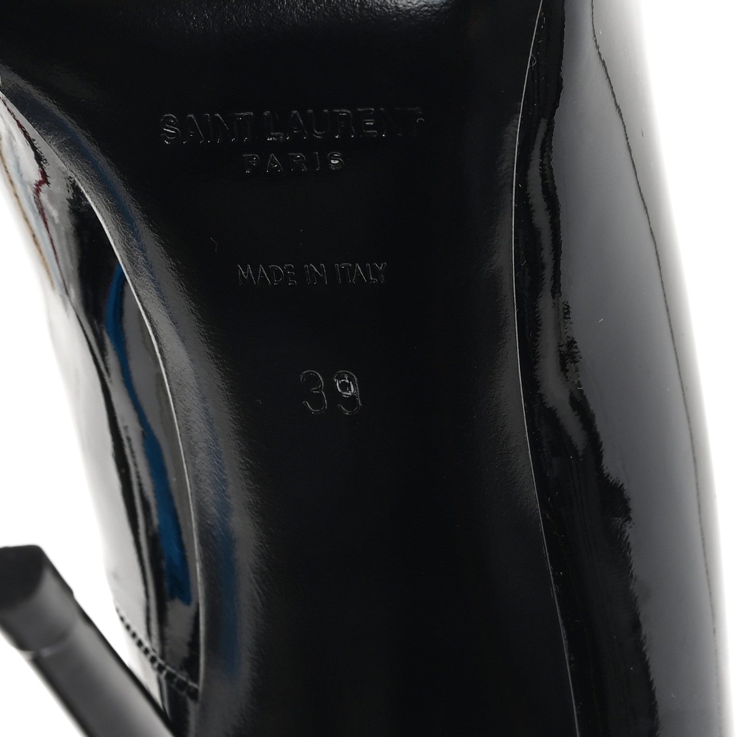 Patent Calfskin Kayla 110 Pumps 39 Black