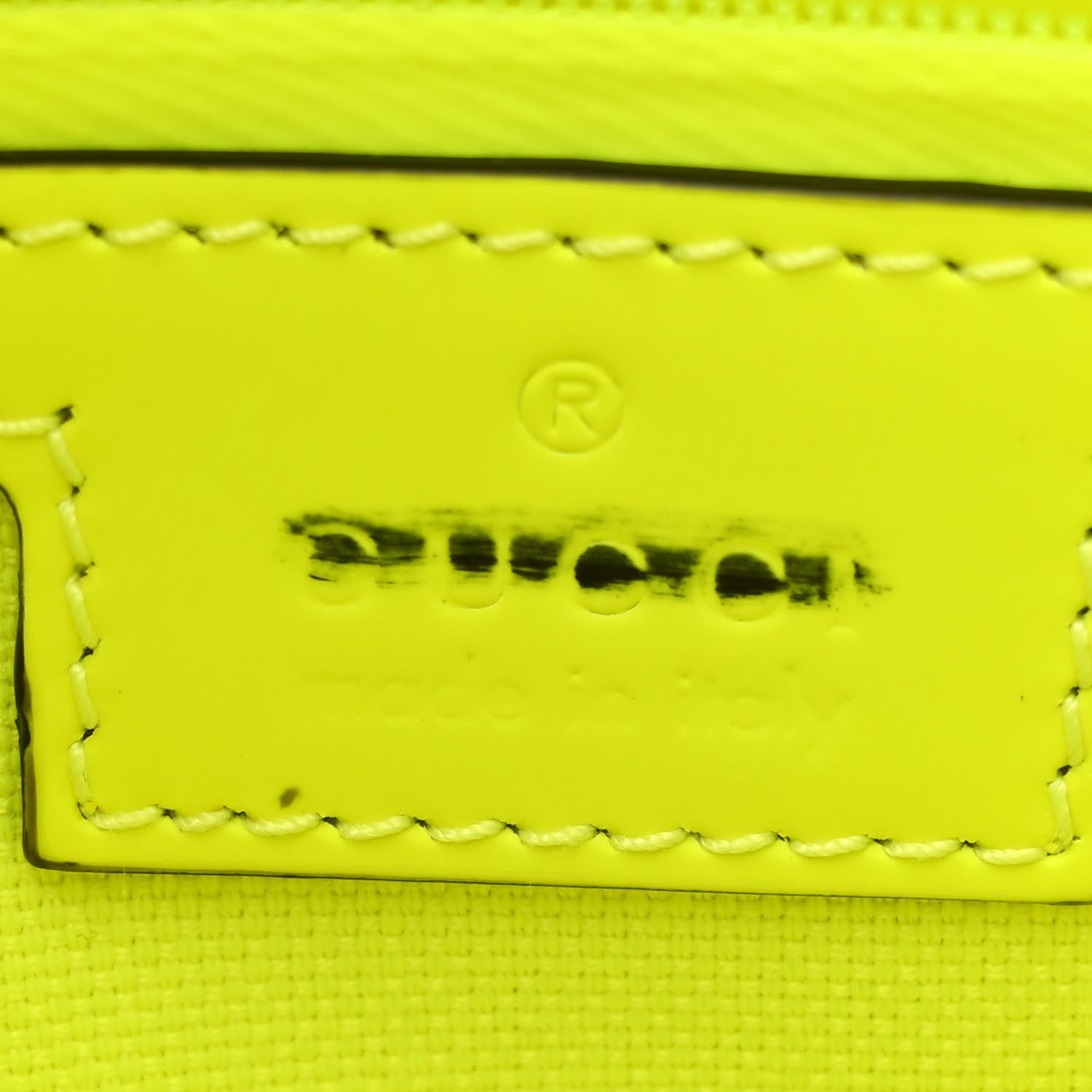 Rubber Effect Monogram GG Crossbody Bag Fluorescent Yellow