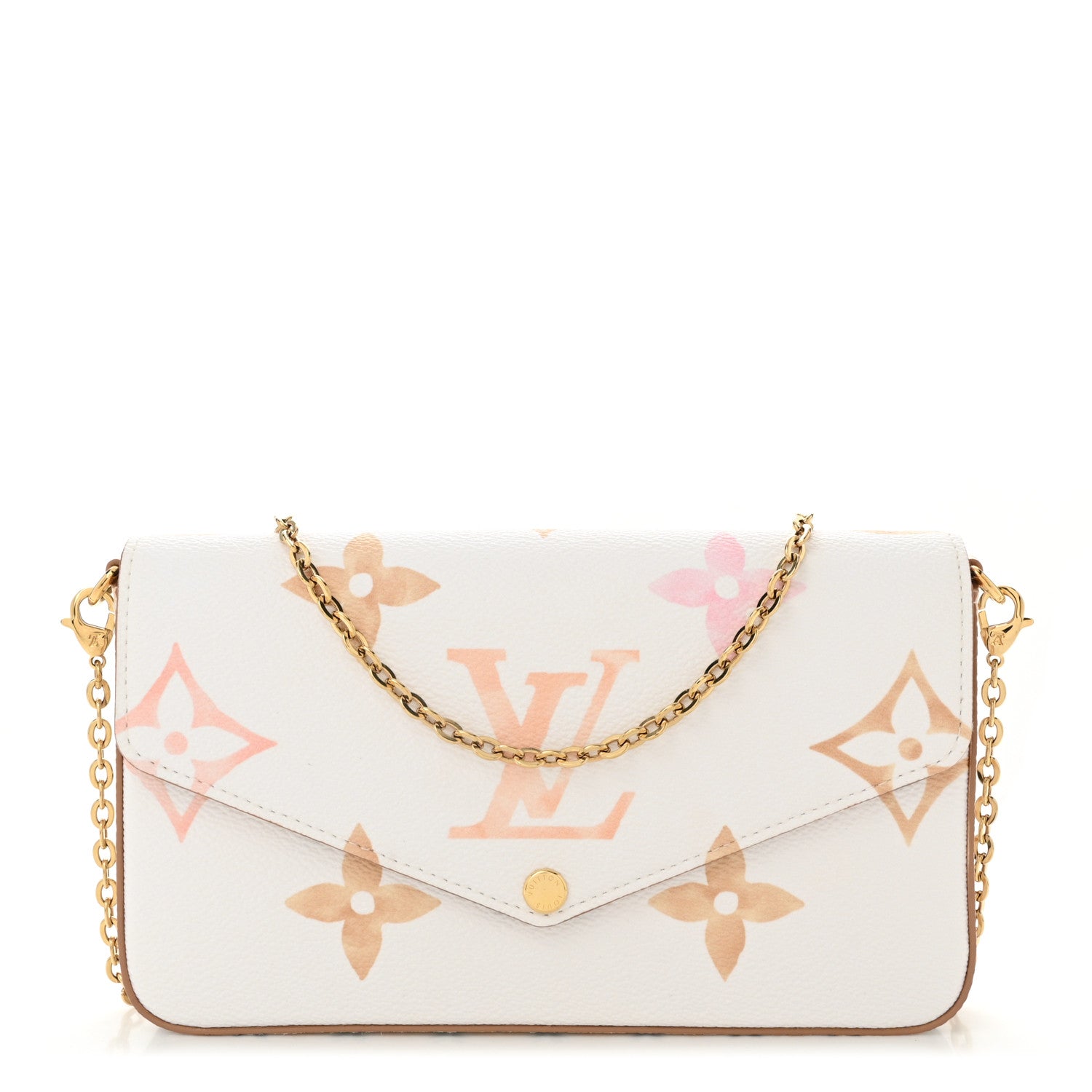 Monogram Giant By The Pool 2.0 Felicie Pochette Chain Wallet Beige