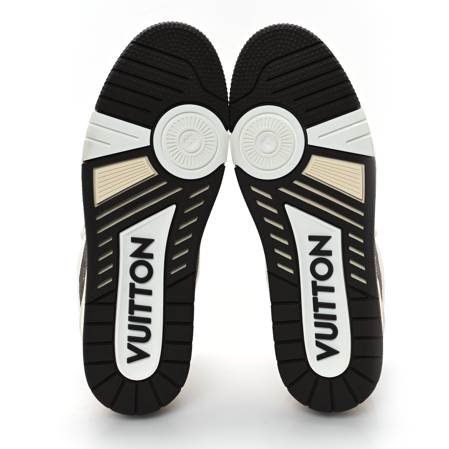 Grained Calfskin Damier Ebene Mens LV Trainer Sneakers 8 Moka Brown