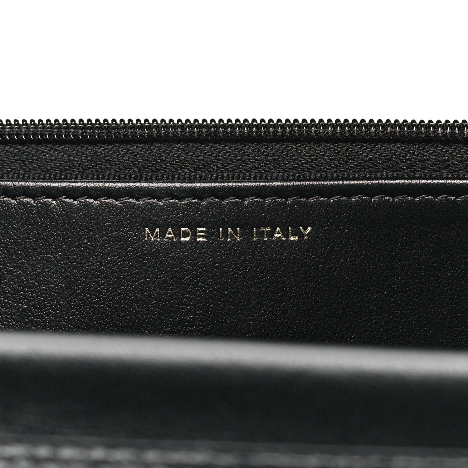 Lambskin Quilted Logo WOC Wallet On Chain Black